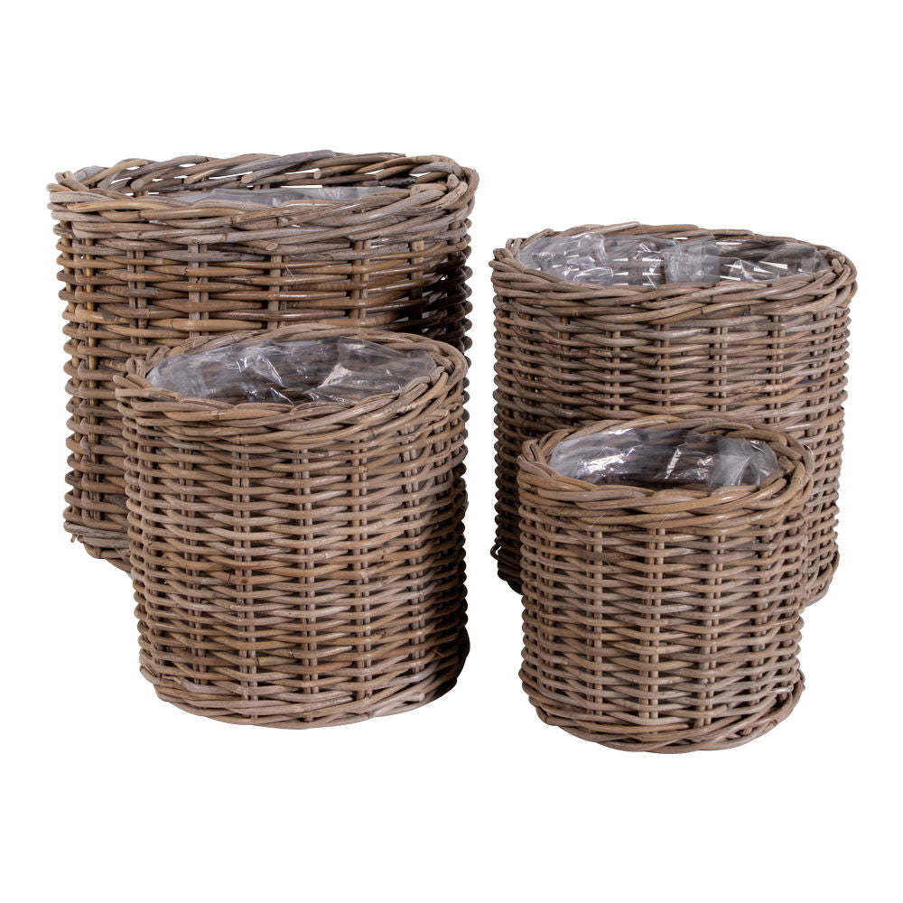 BOGOR Korgset, kubu-rattan natur, set om 4