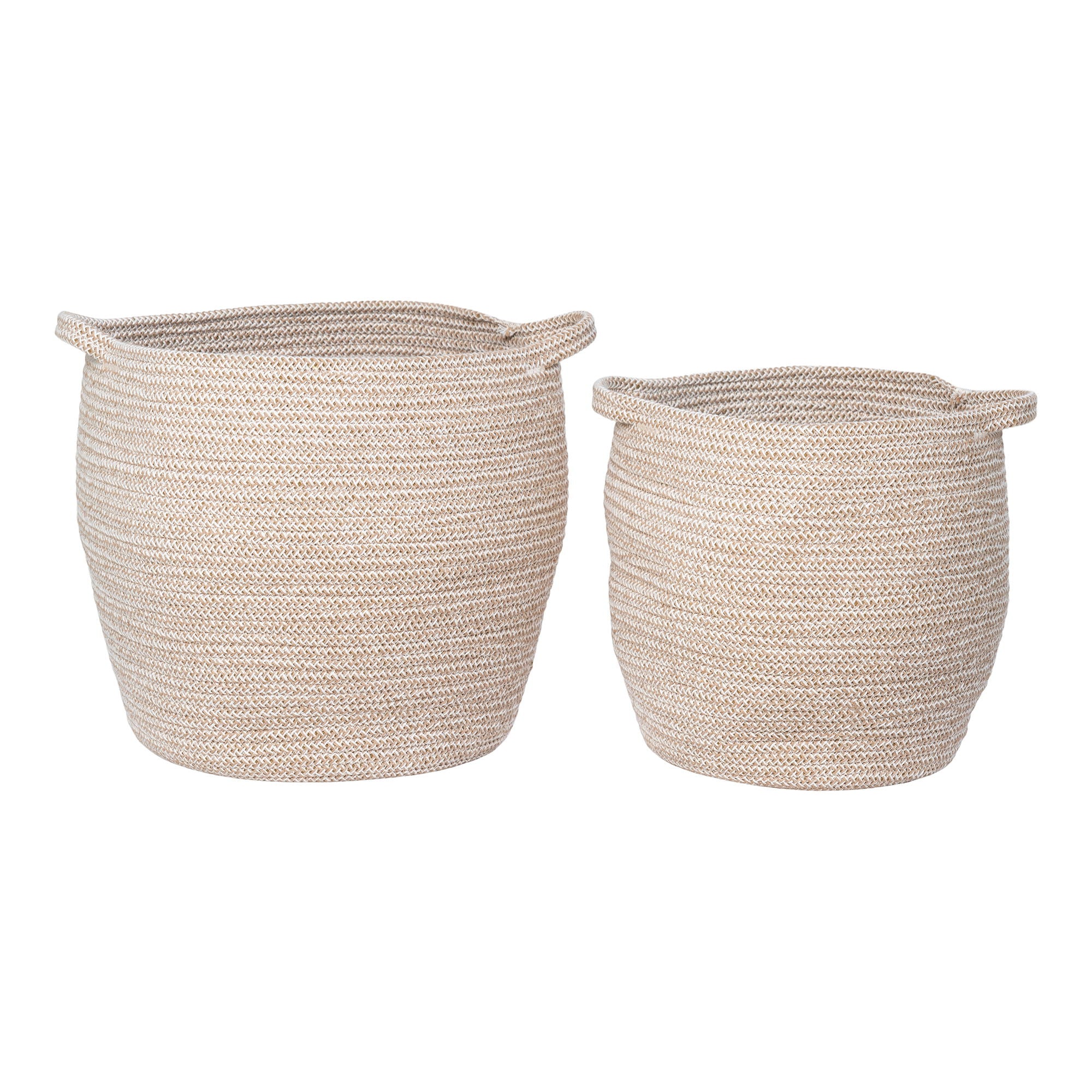 Lamas Baskets, bomullskorgar beige 2-pack