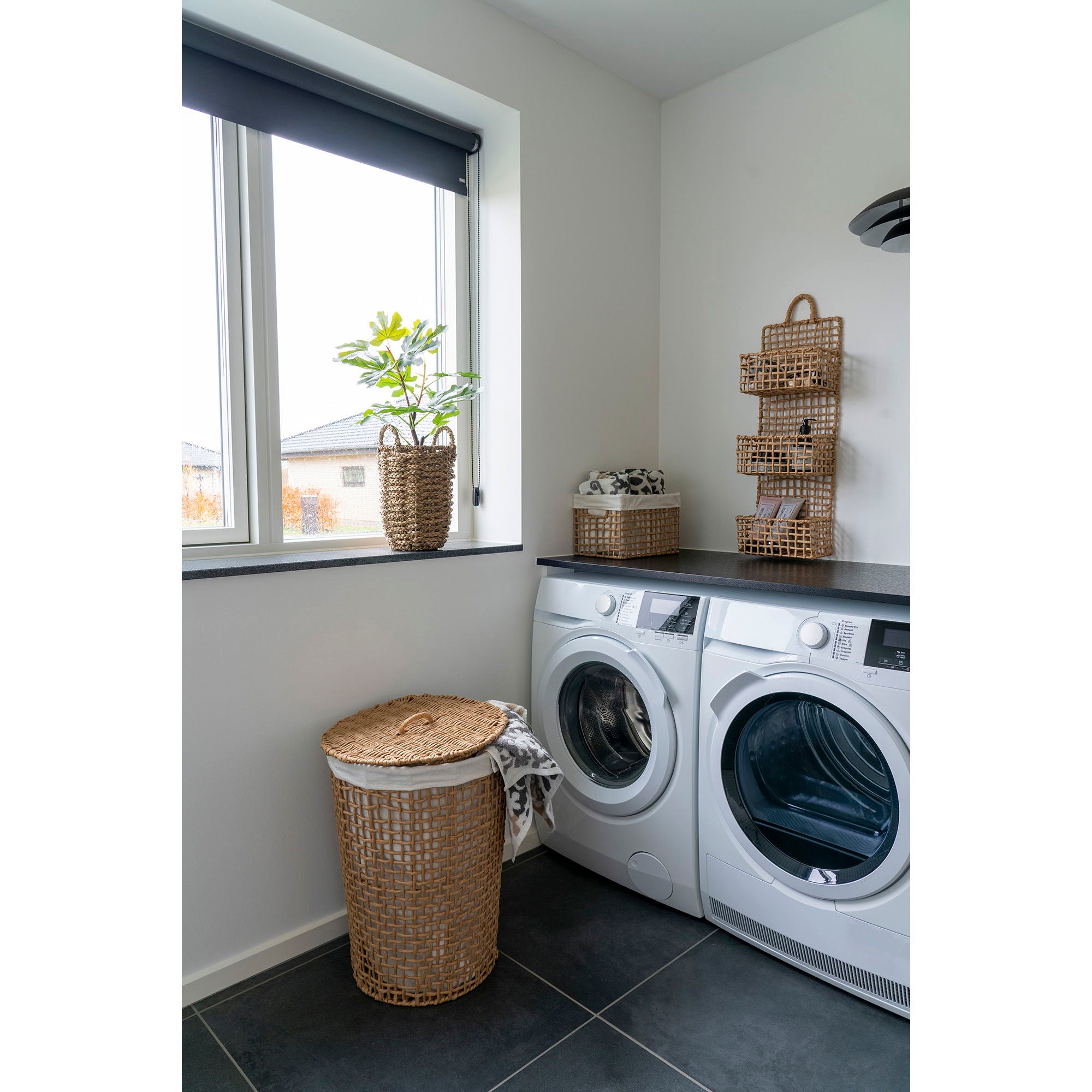 POMAL Tvättkorg, papper, naturvit