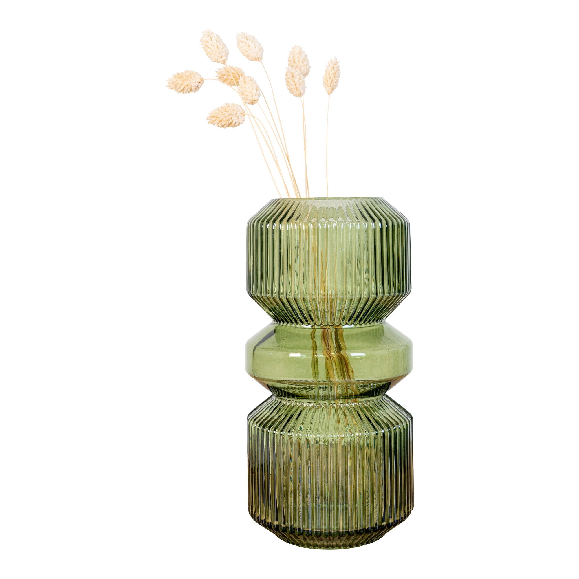 VAS, glas, grön Ø12x25 cm