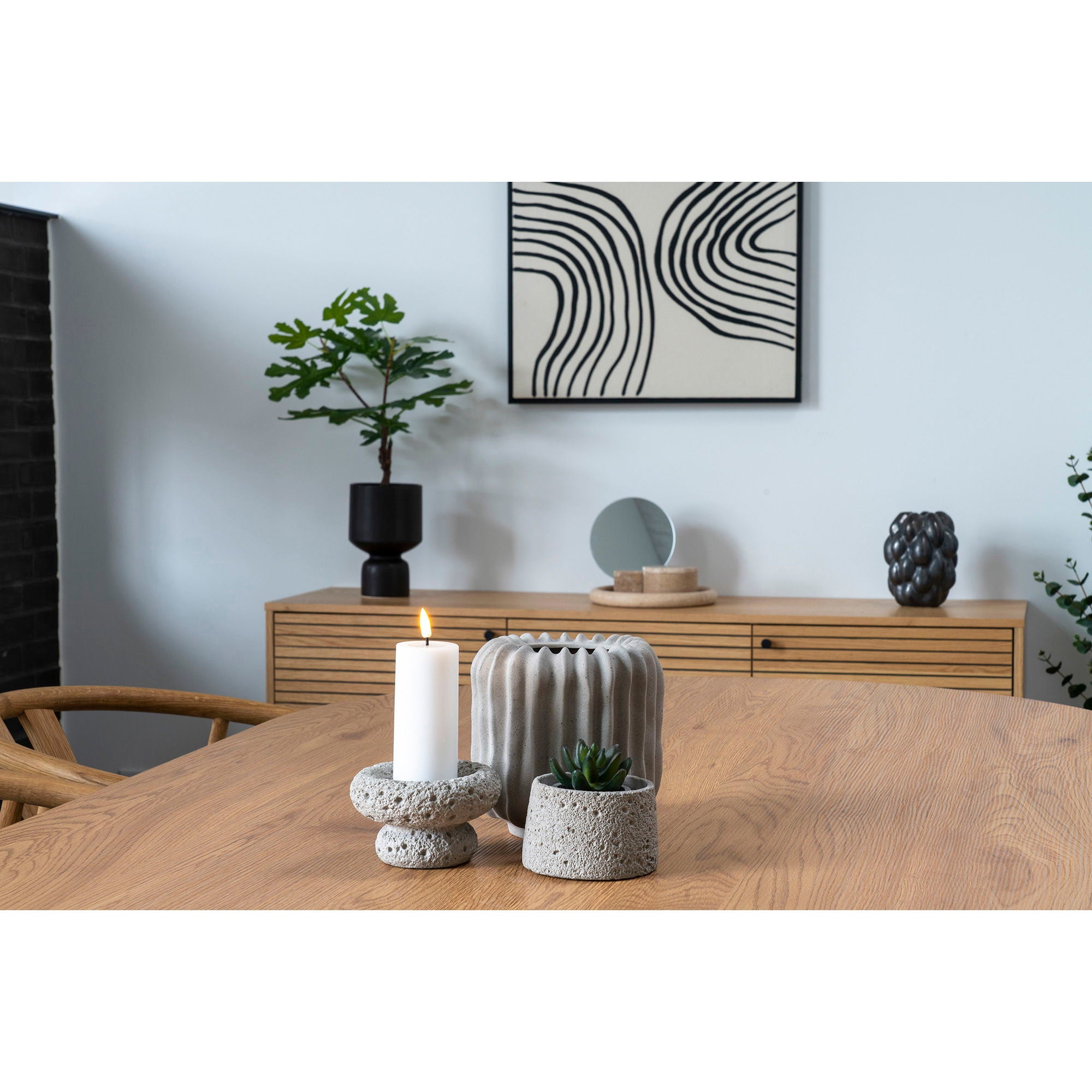 STORAGE JAR, travertin natur