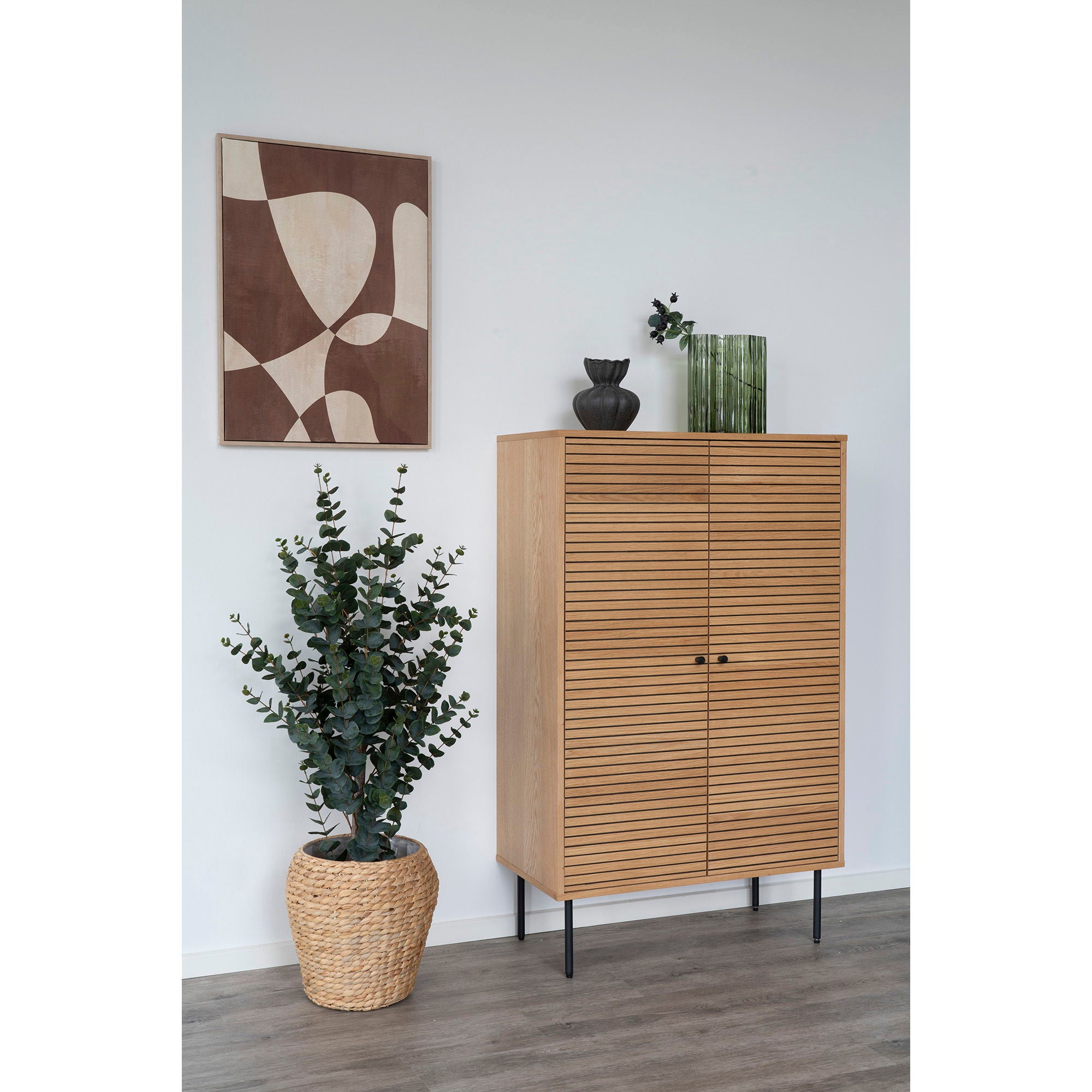 VASE Vas, rökgrönt glas