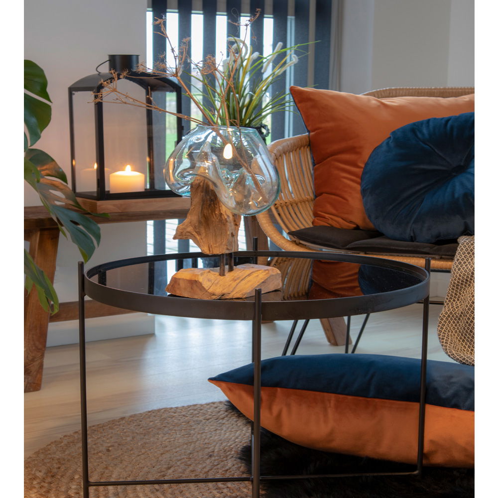 SAN MARINO Waterdrop, teak/glass