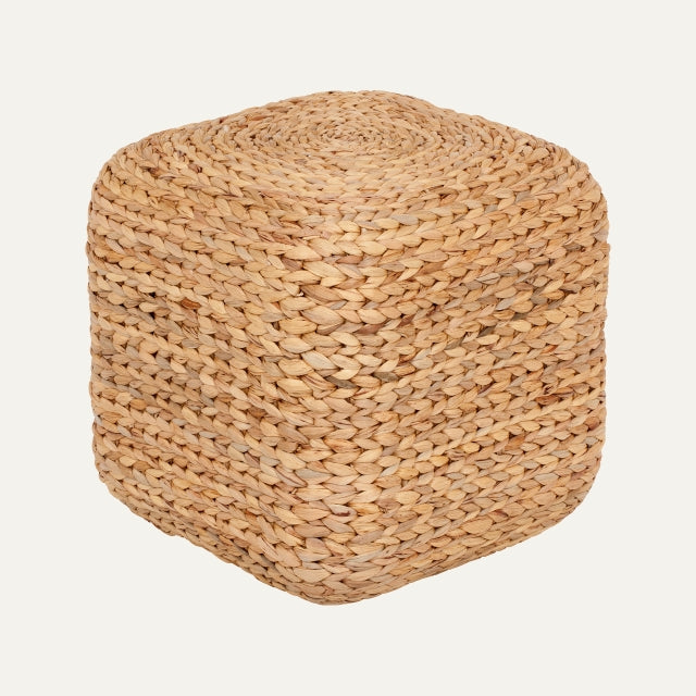 Seating Pouf Square Lily Natural 39x39cm, Dixie, möbler