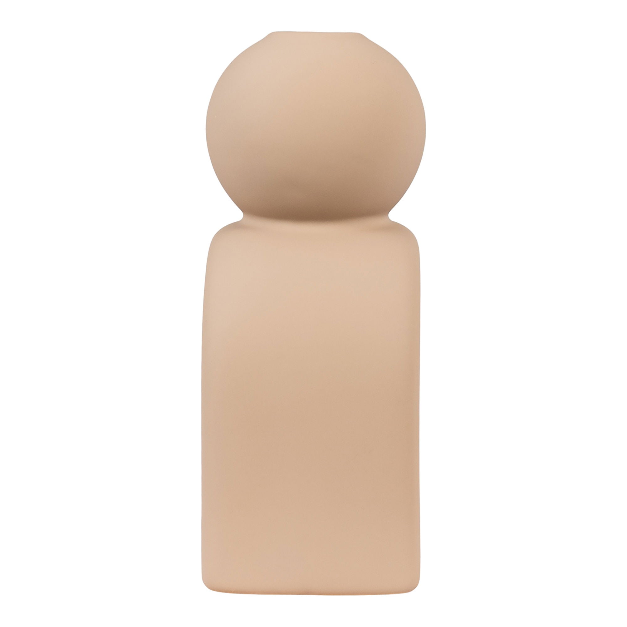 LJUSSTAKE, brun keramik