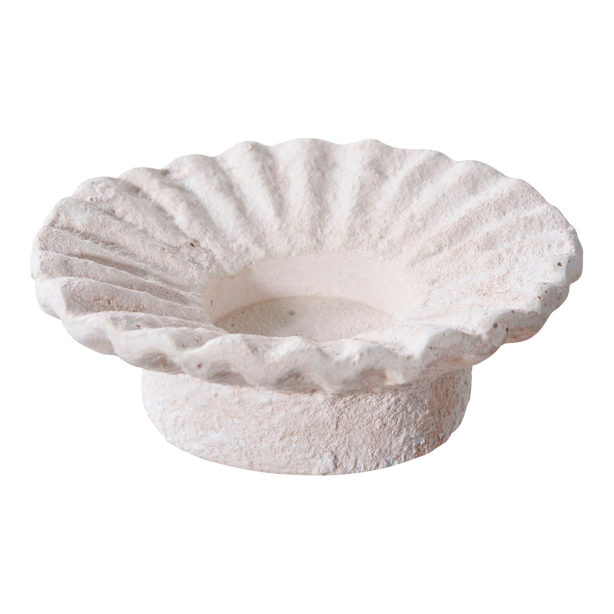 Ljuslykta, vit cement 2-pack