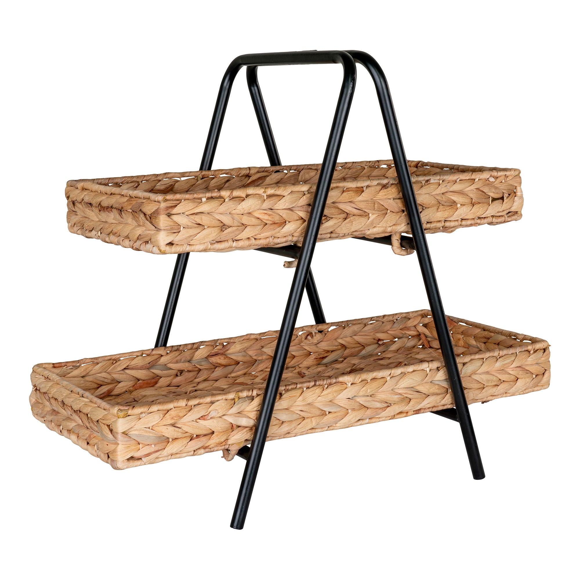 ALFARO Bricka, svart/naturell