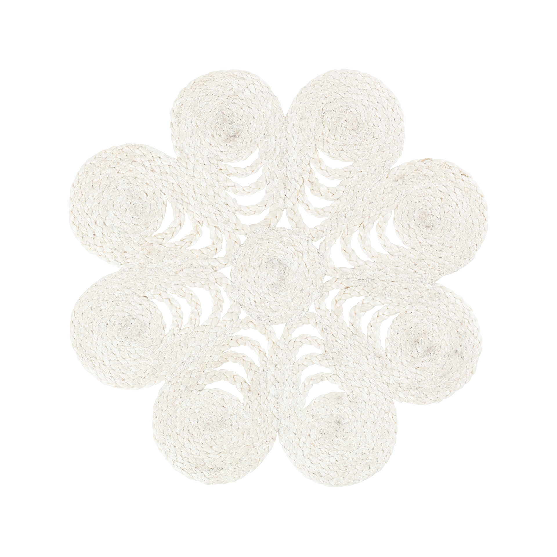 Placemat Elin Anemone White D40cm, Dixie, bordstabletter