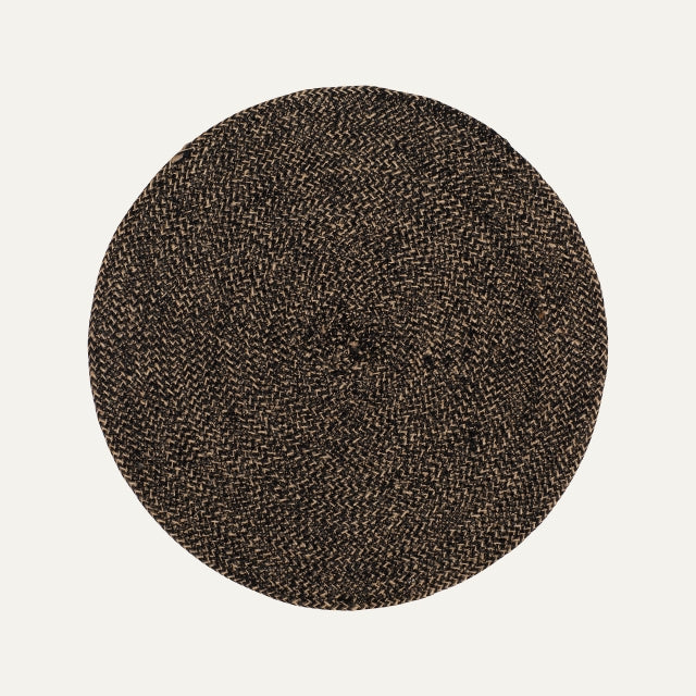 Placemat Ella Black/natural D38cm, Dixie, bordstabletter