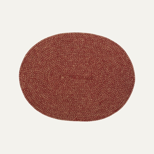 Placemat Ella Red/natural Oval, Dixie, bordstabletter