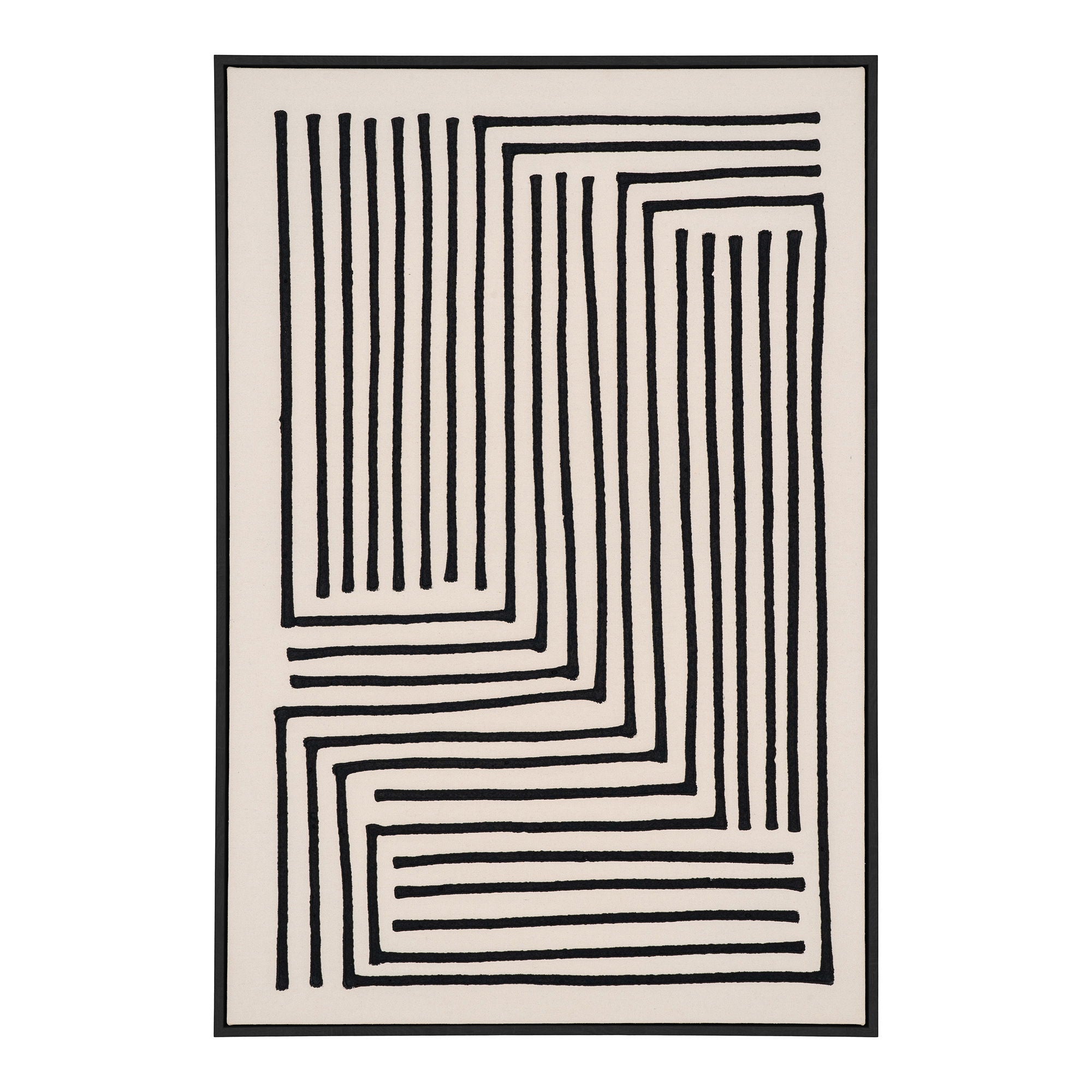 LIPARI Canvastavla, svart/beige