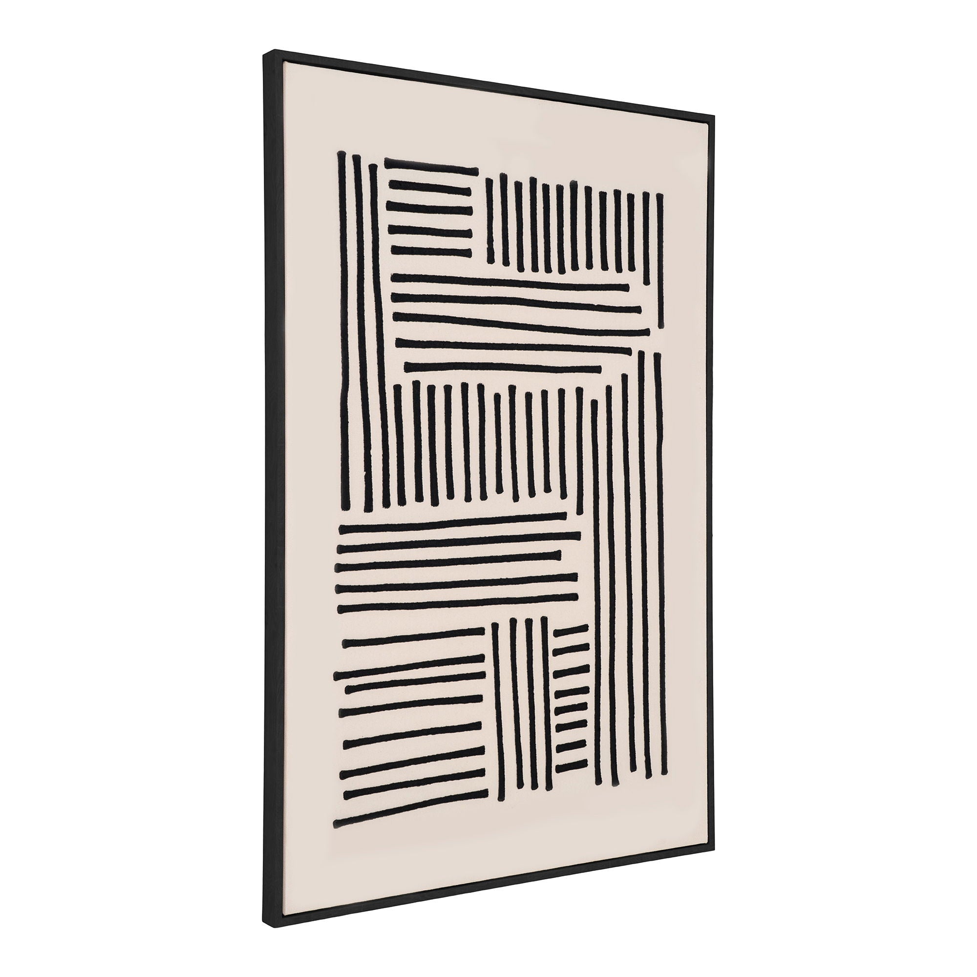 Lipari Canvastryck, svart/beige