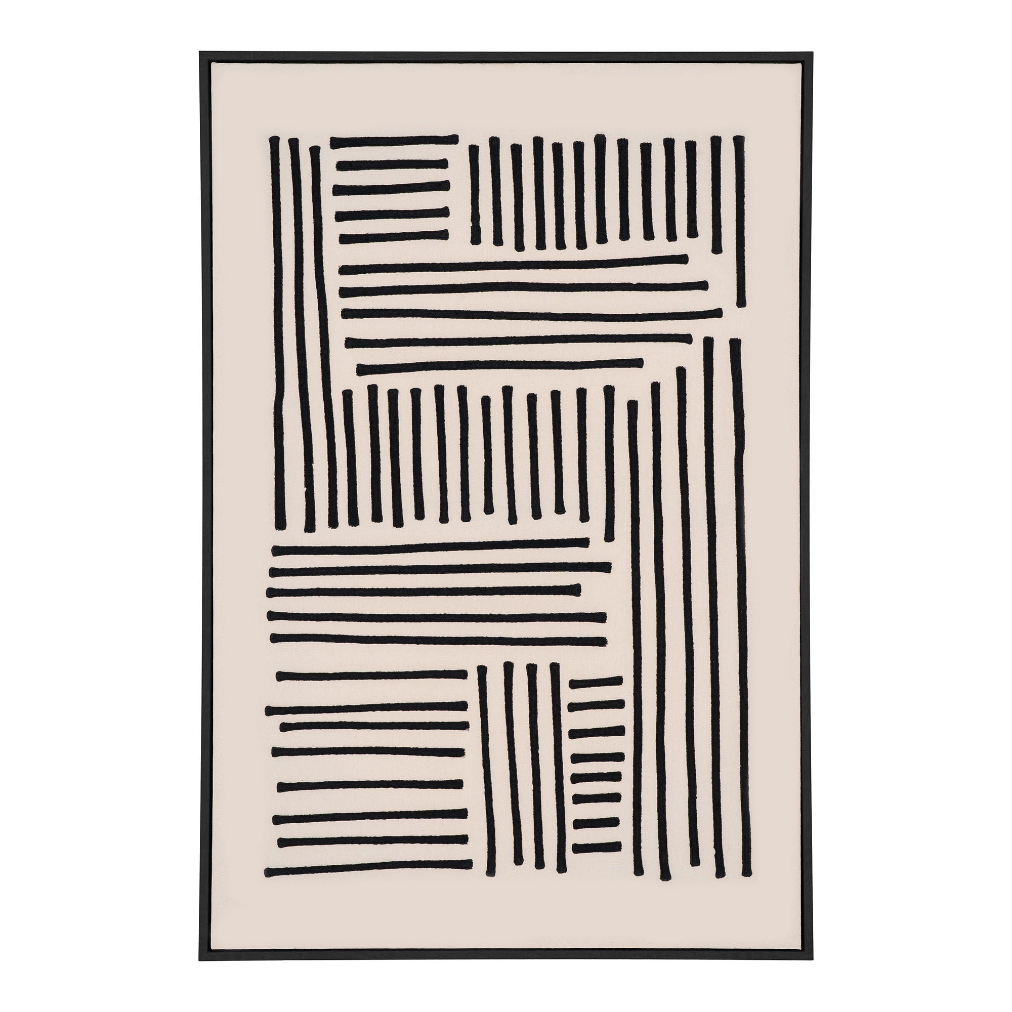 Lipari Canvastryck, svart/beige