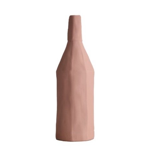 Bottle Keramikvas – 7×21 Cm – Matt Rosa, Flora Grossist, vaser-och-krukor