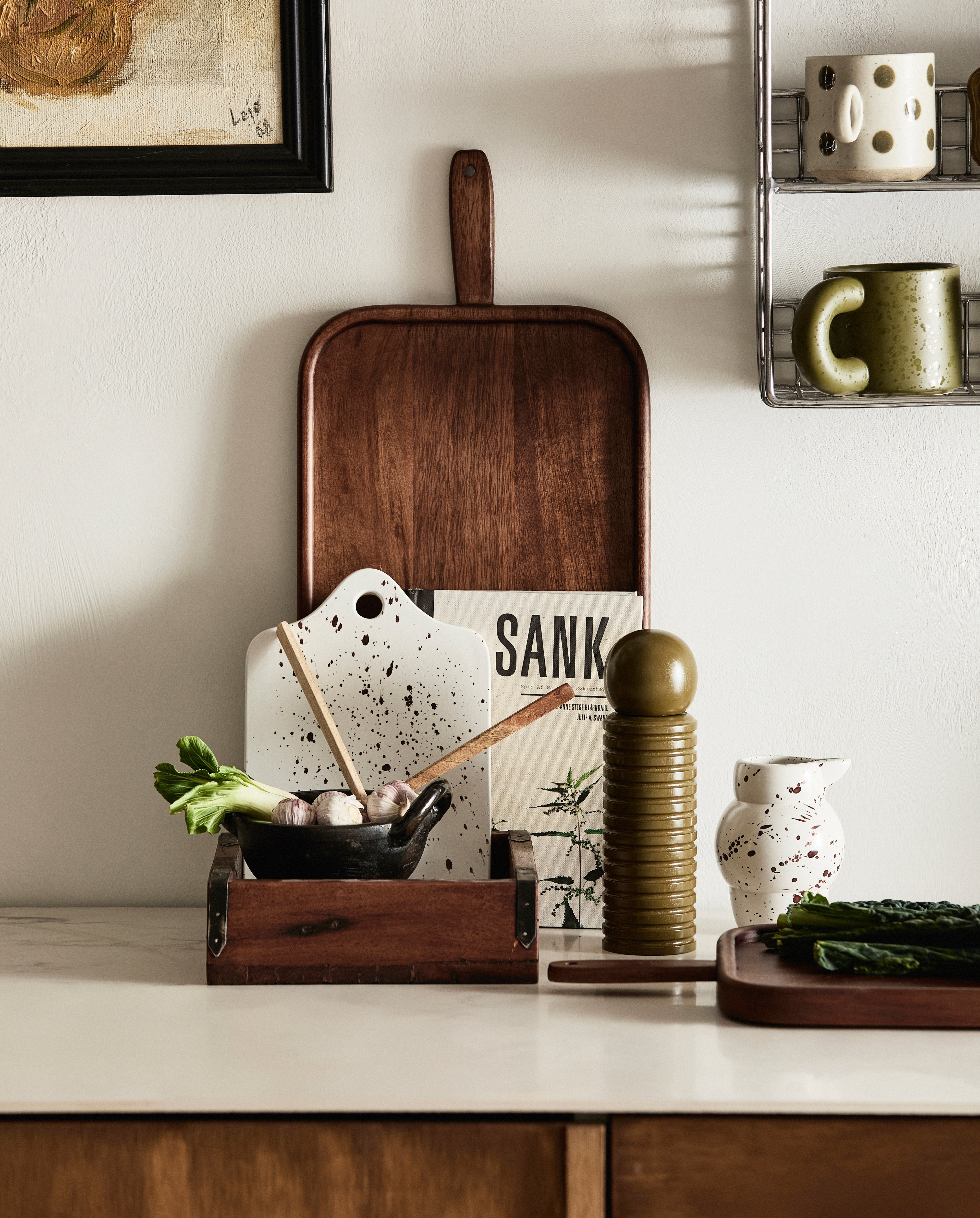 Ria Serving Plate W. Splash - Ivory, Nordal, köksredskap