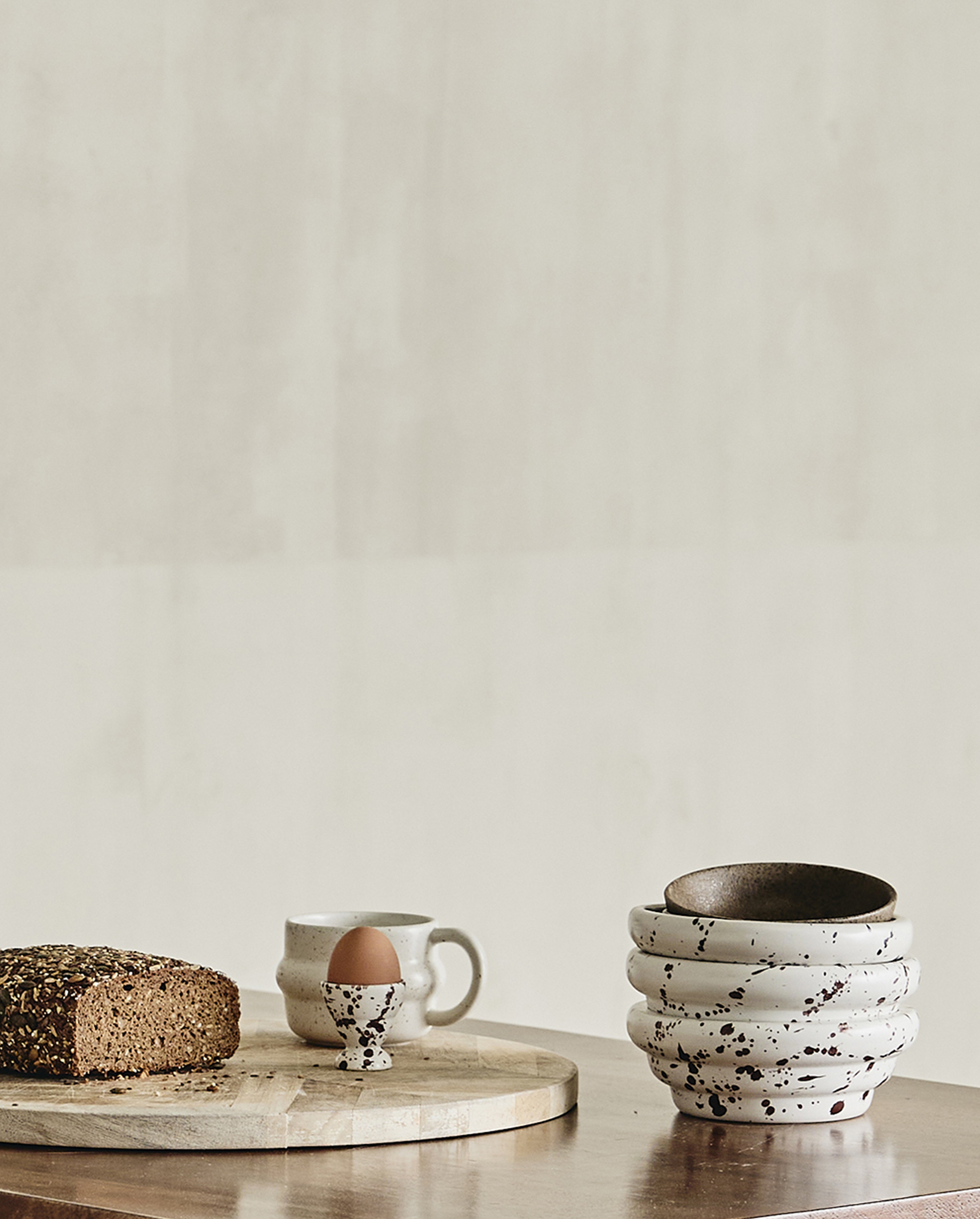 Ria Bowl W. Splash - Ivory, Nordal, köksredskap