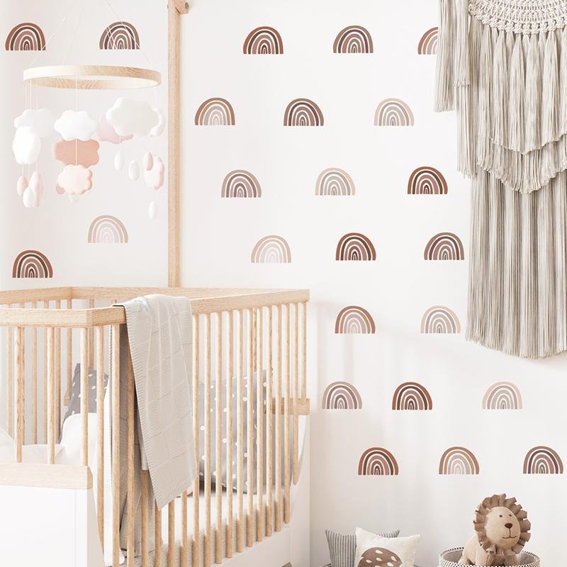 Boho Color Rainbows Bohemia Style Wall Stickers For Living Room, Flora Grossist, Barnrum