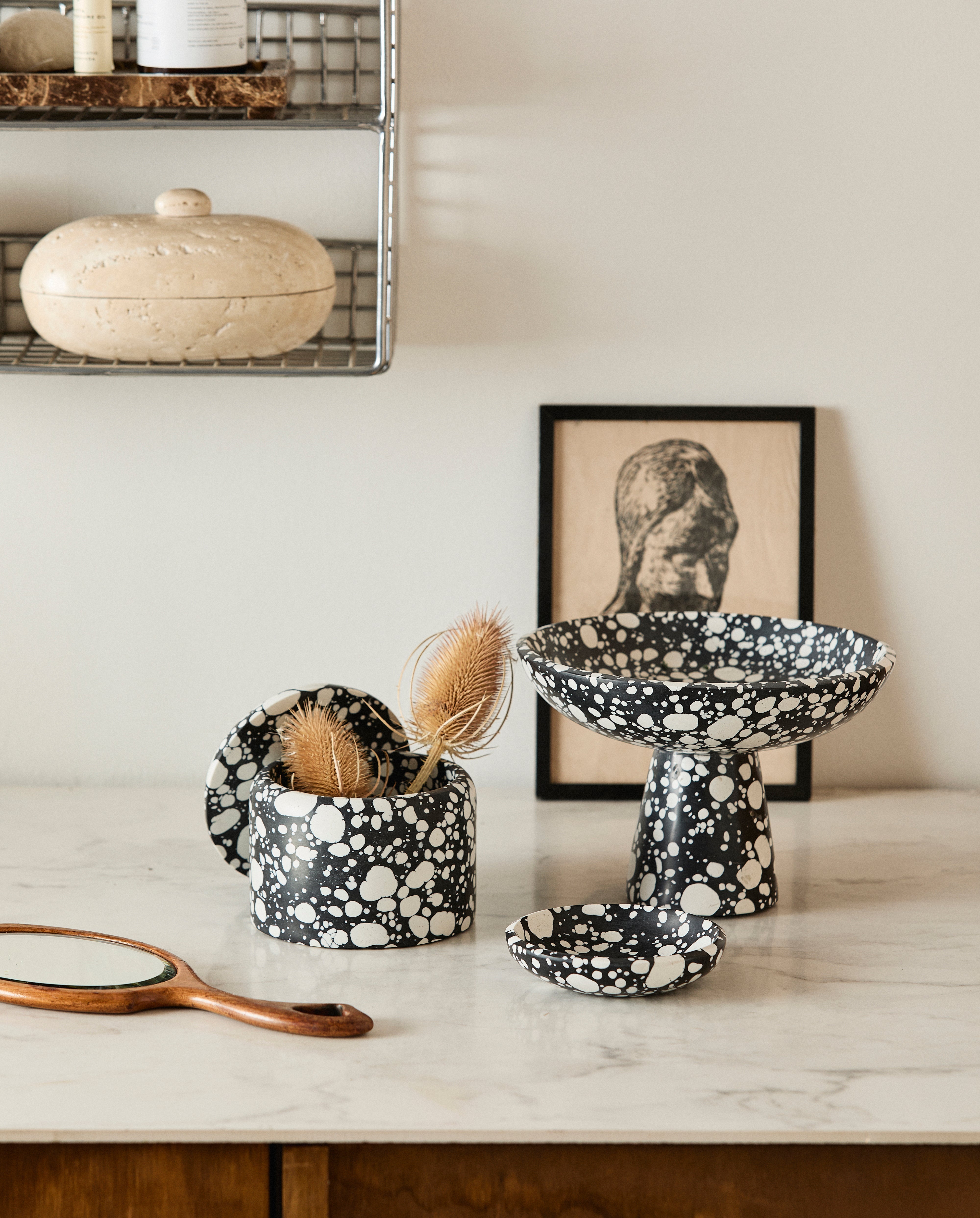 Mules Storage, S - Black/white, Nordal, förvaring