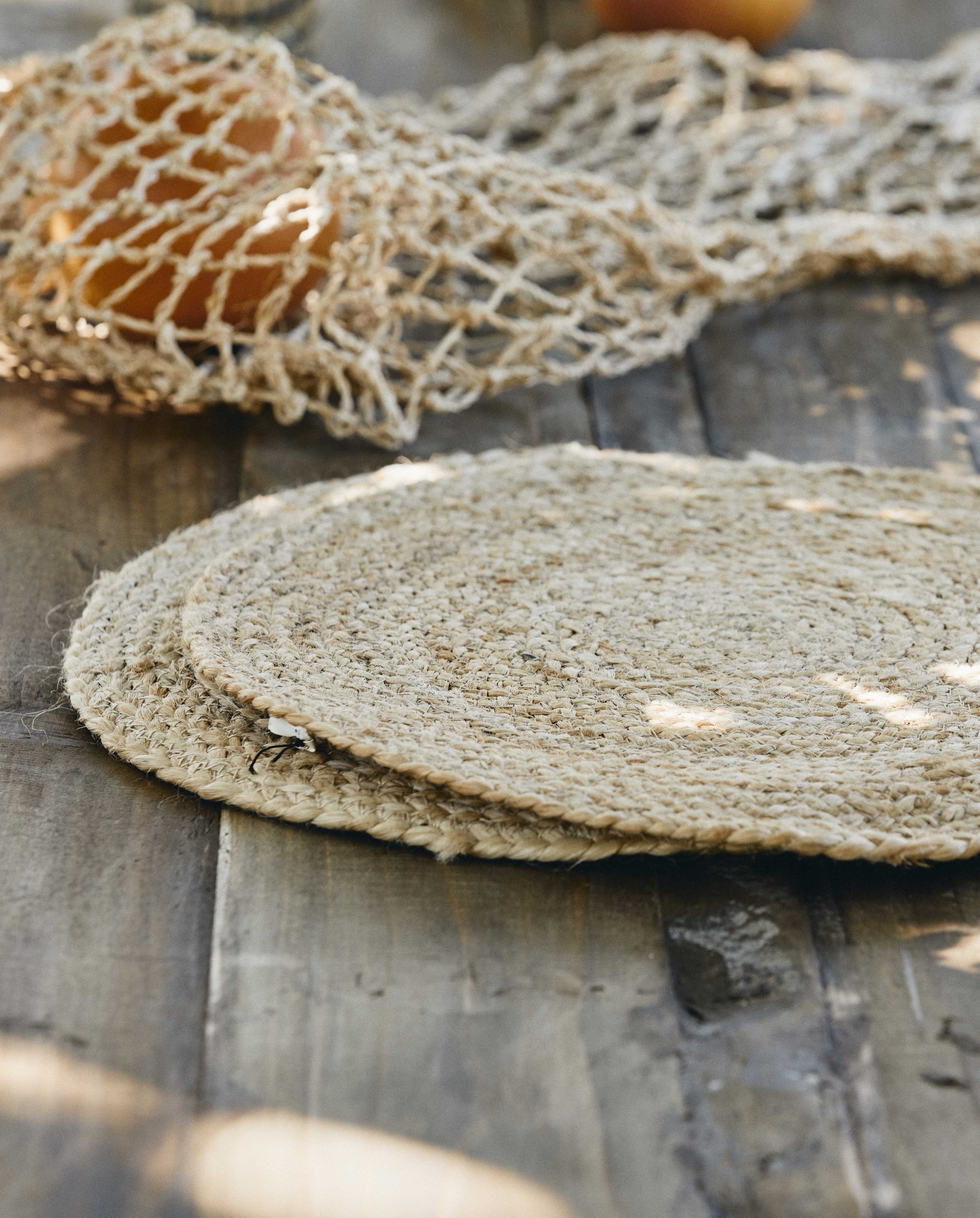 Placemat, Round, Natural, Jute, Nordal, köksredskap