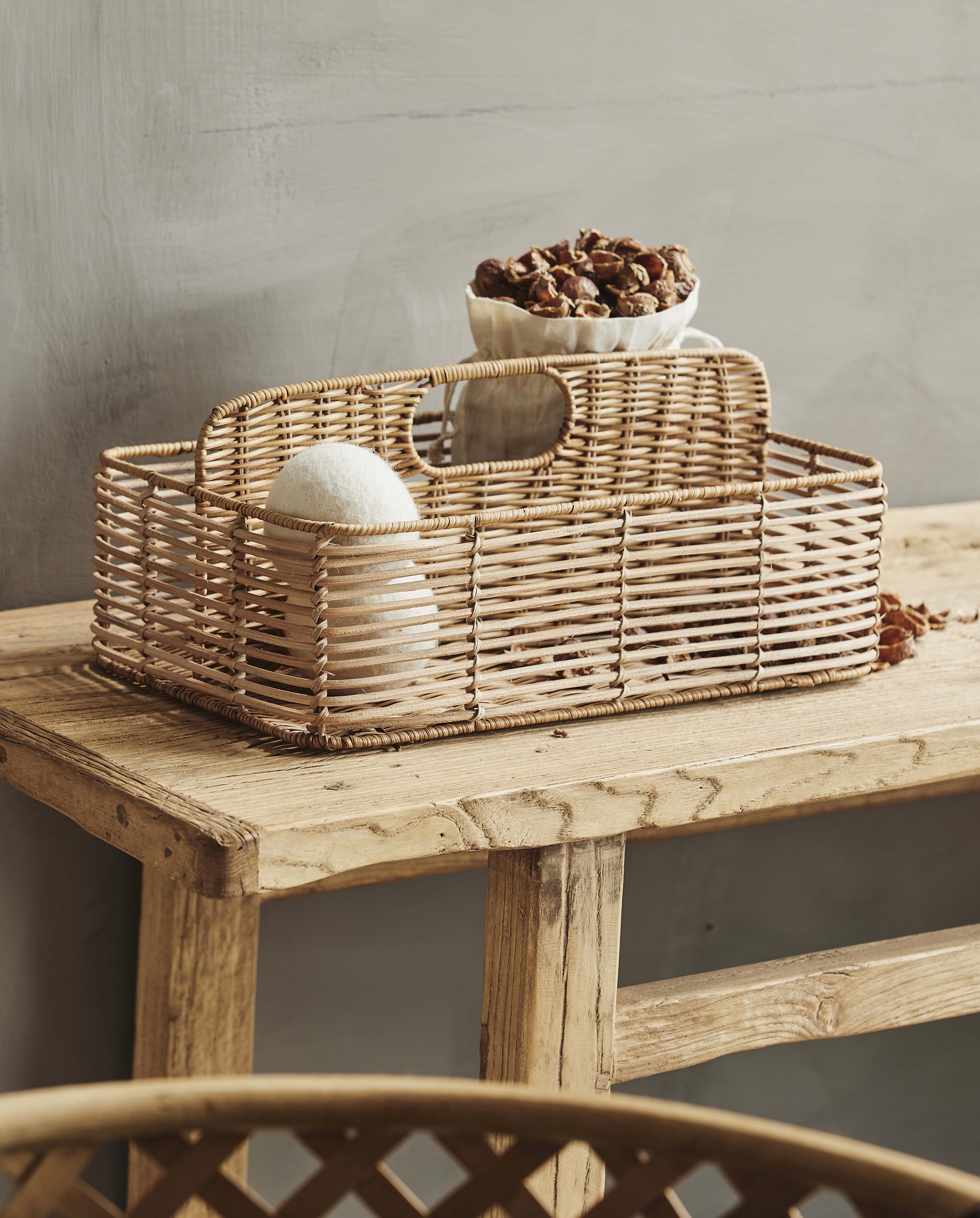 Zadar Rattan Holder, 2 Dividers - Nature, Nordal, förvaring