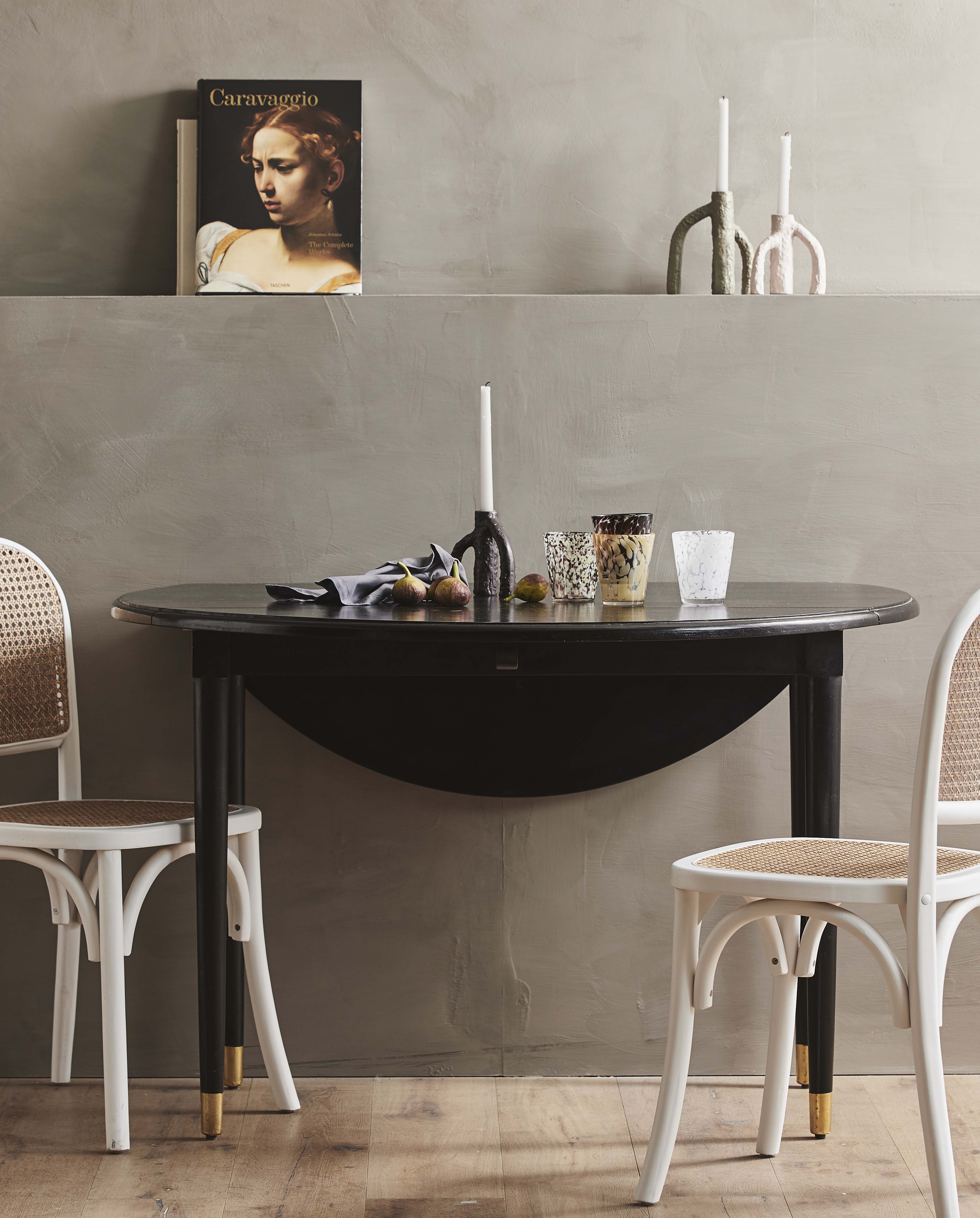 Ahr Round Table, Folding - Black Wood, Nordal, bord