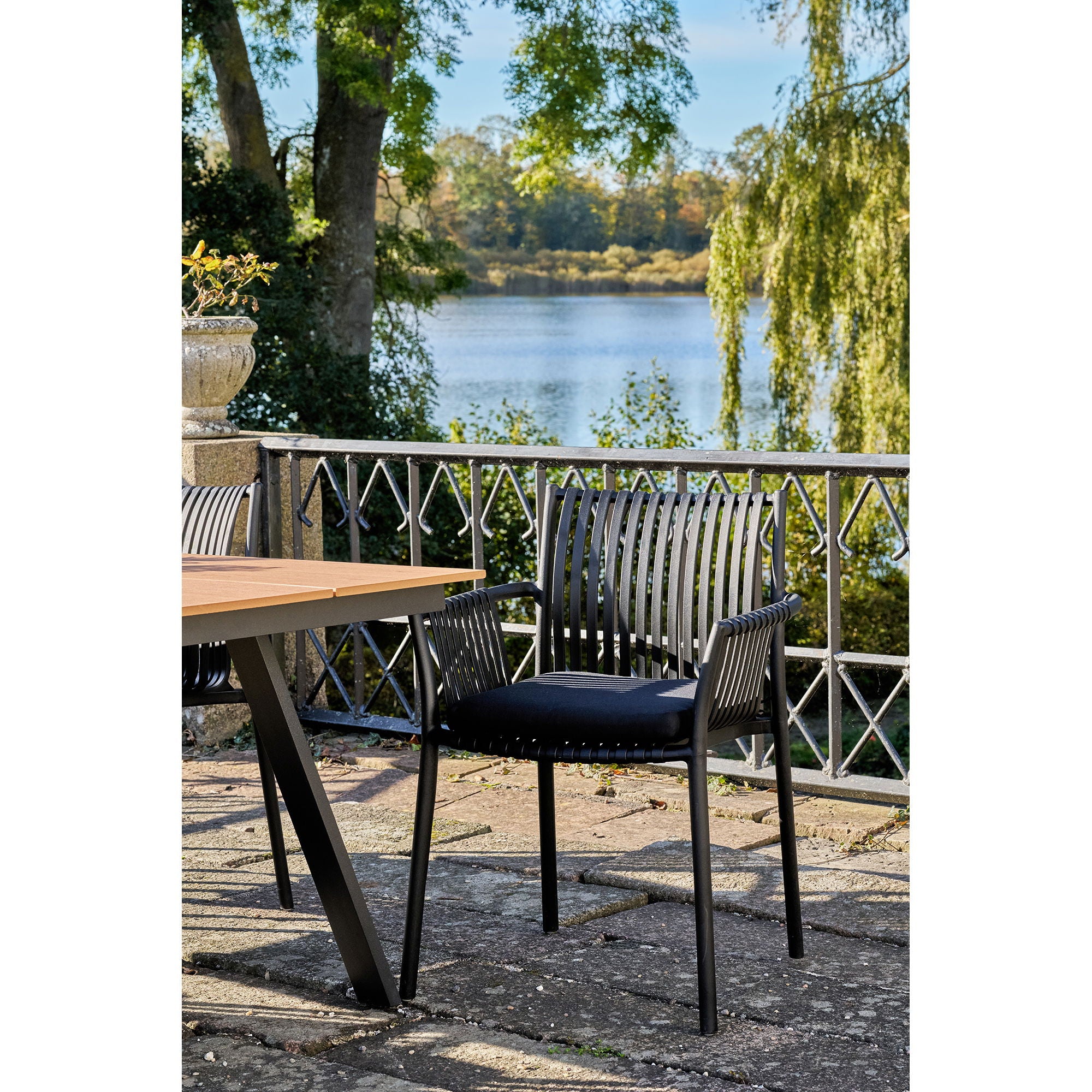 TULSA Trädgårdsstol, svart