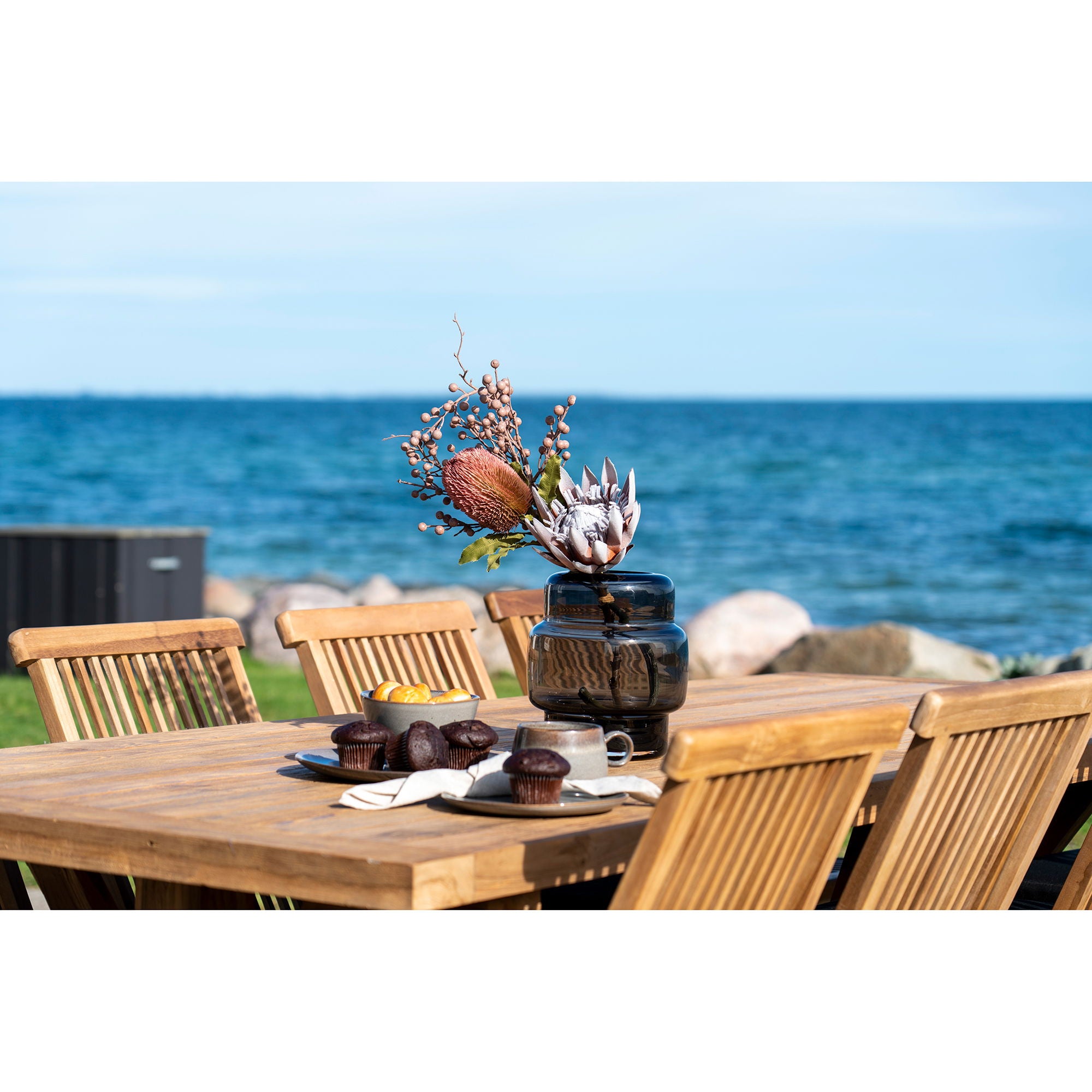 VOLOS Matbord, teak, naturell