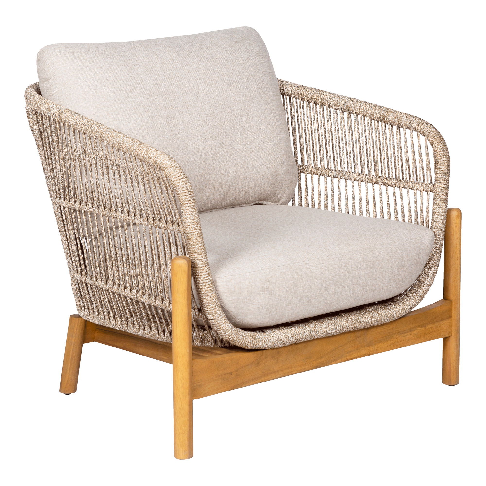 TERRACINA Loungefåtölj, akacia, beige