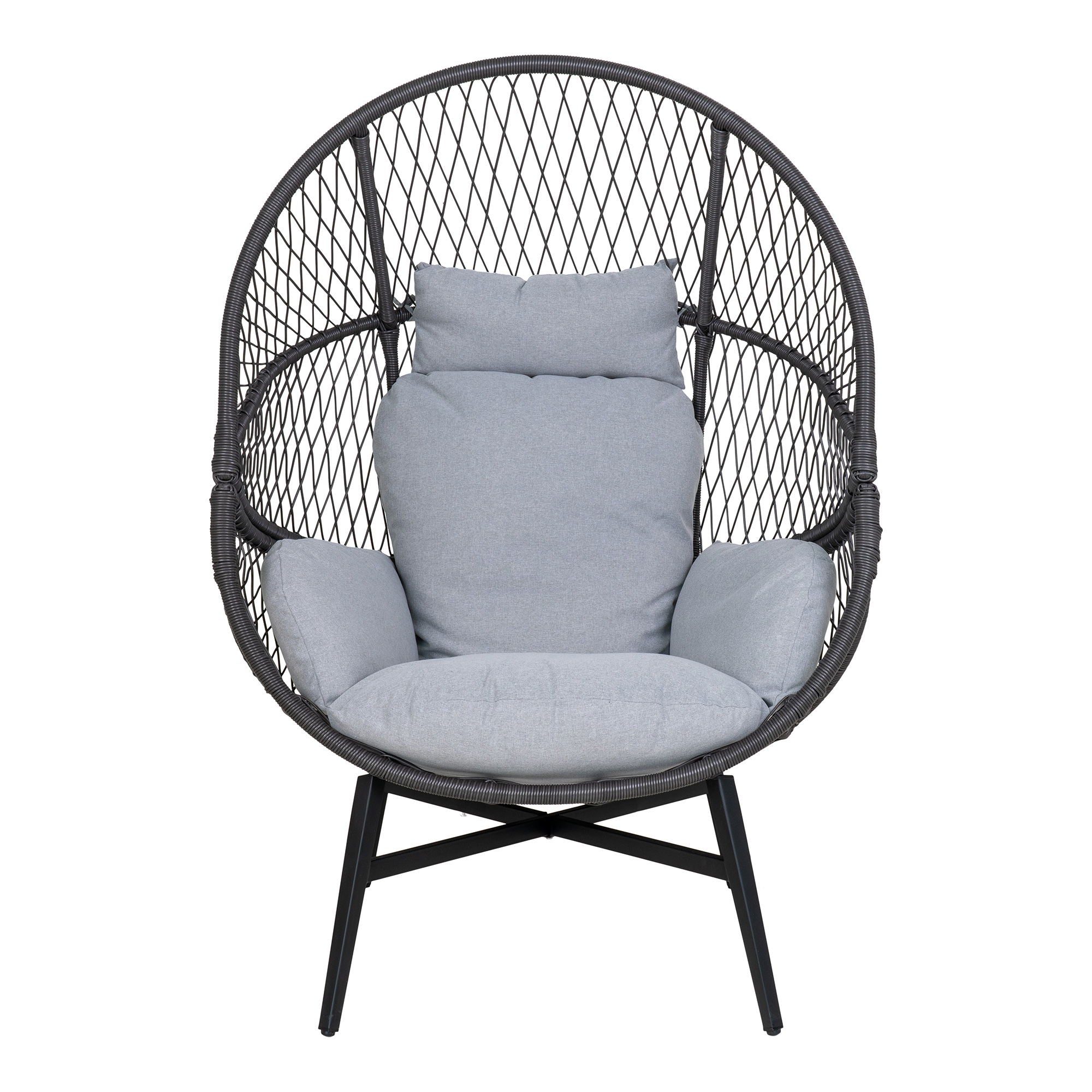 ROSARIO Lounge Chair, svart polyrattan