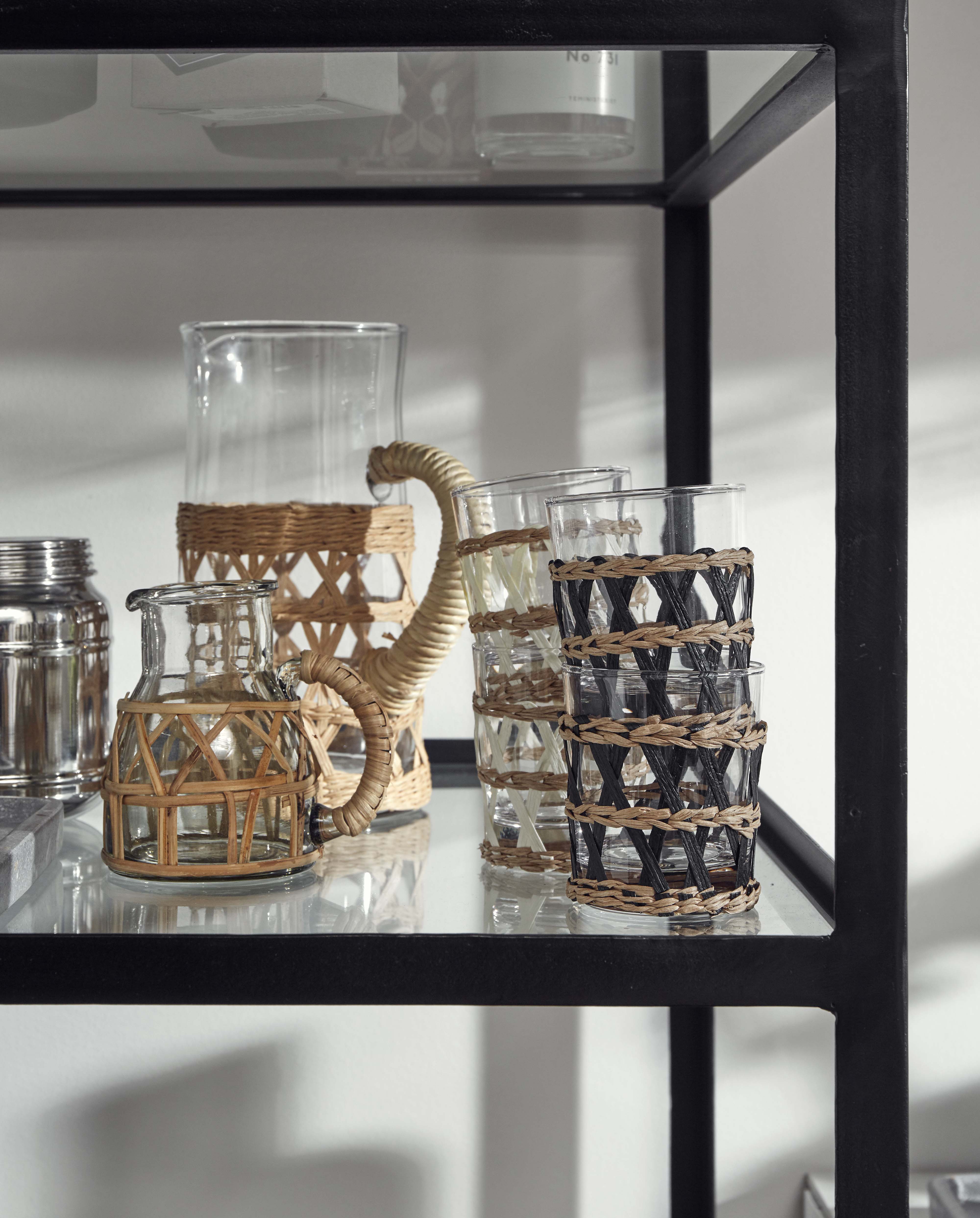 Weva Creamer, Glass W/rattan, Small, Nordal, kannor och karaff