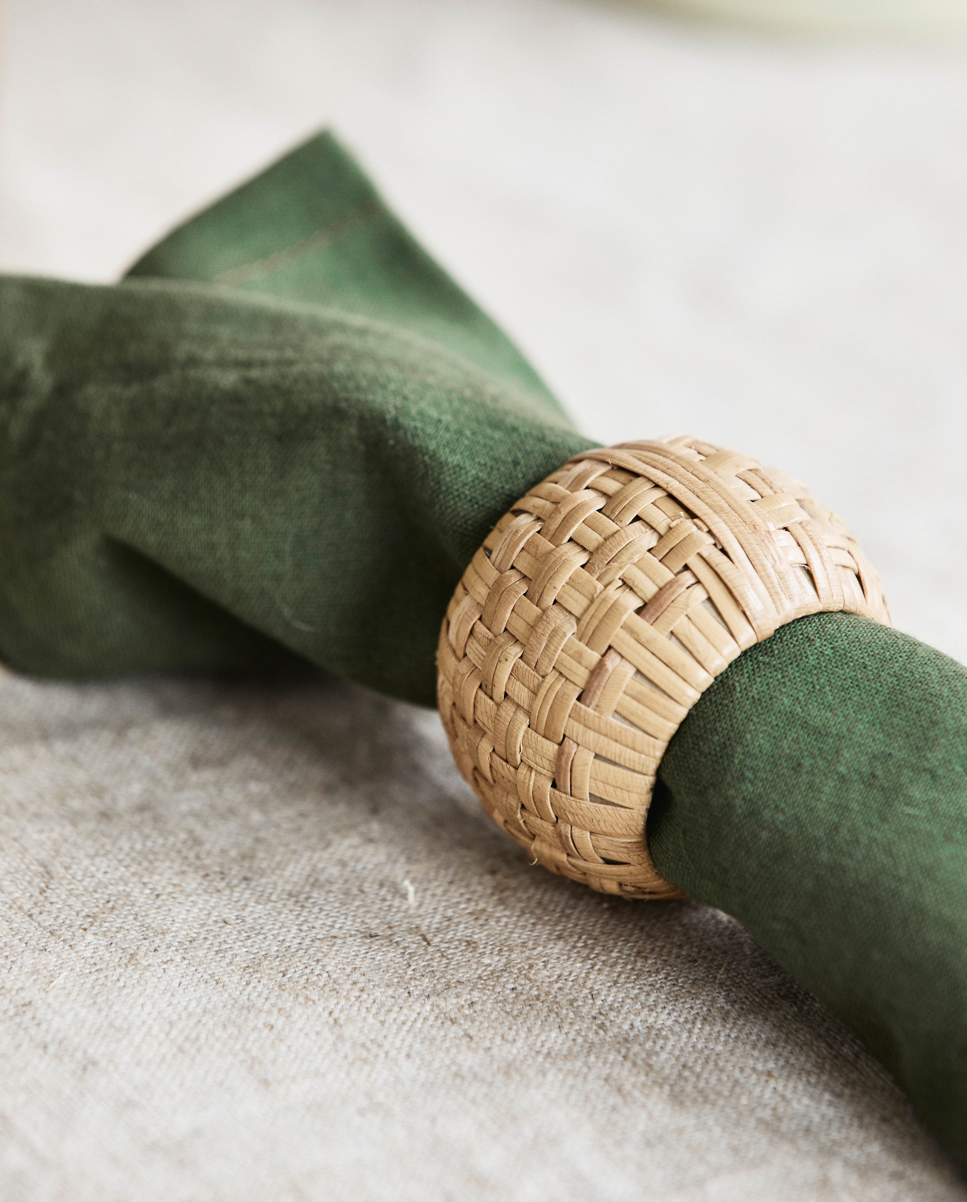 Napkin Ring, Weaved Cane, Natural, Nordal, köksredskap