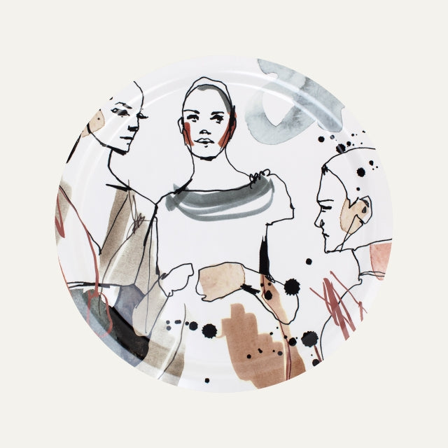 Tray Fashion Mingel D49cm, Dixie, decoration