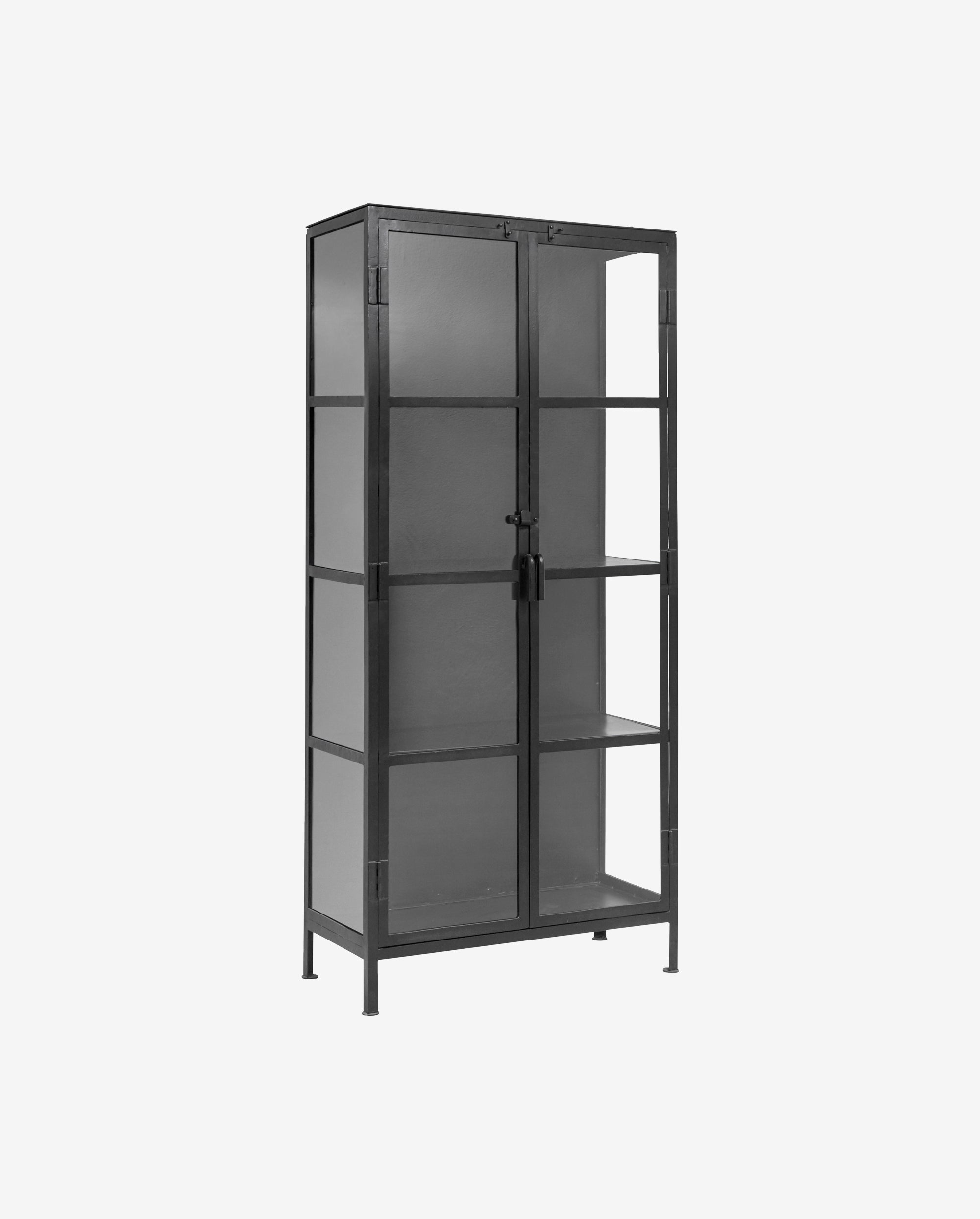 Phoenix Black Cabinet, 2 Doors, Small, Nordal, bokhyllor
