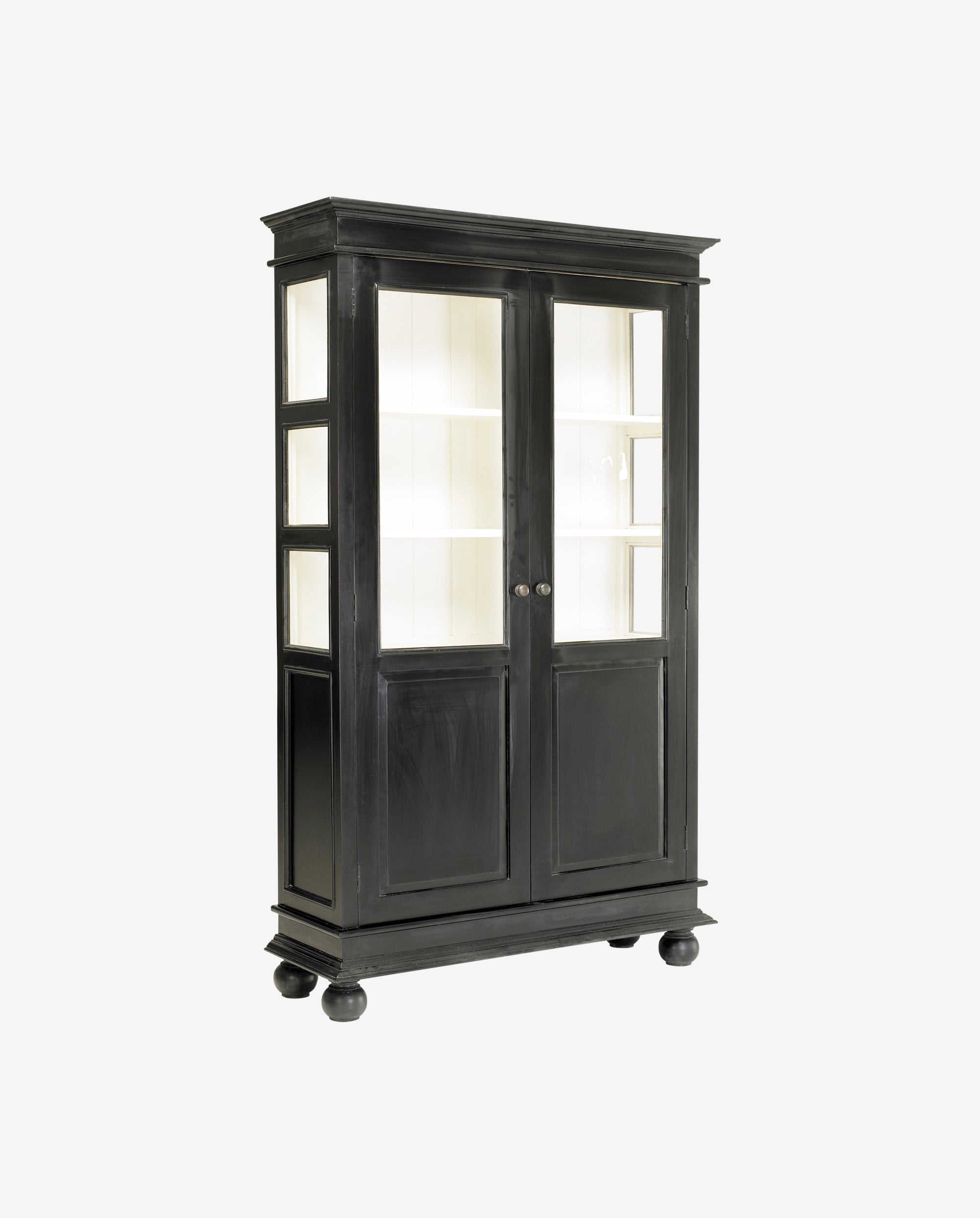 Nova Double Cabinet, Black/off White, Nordal, bokhyllor