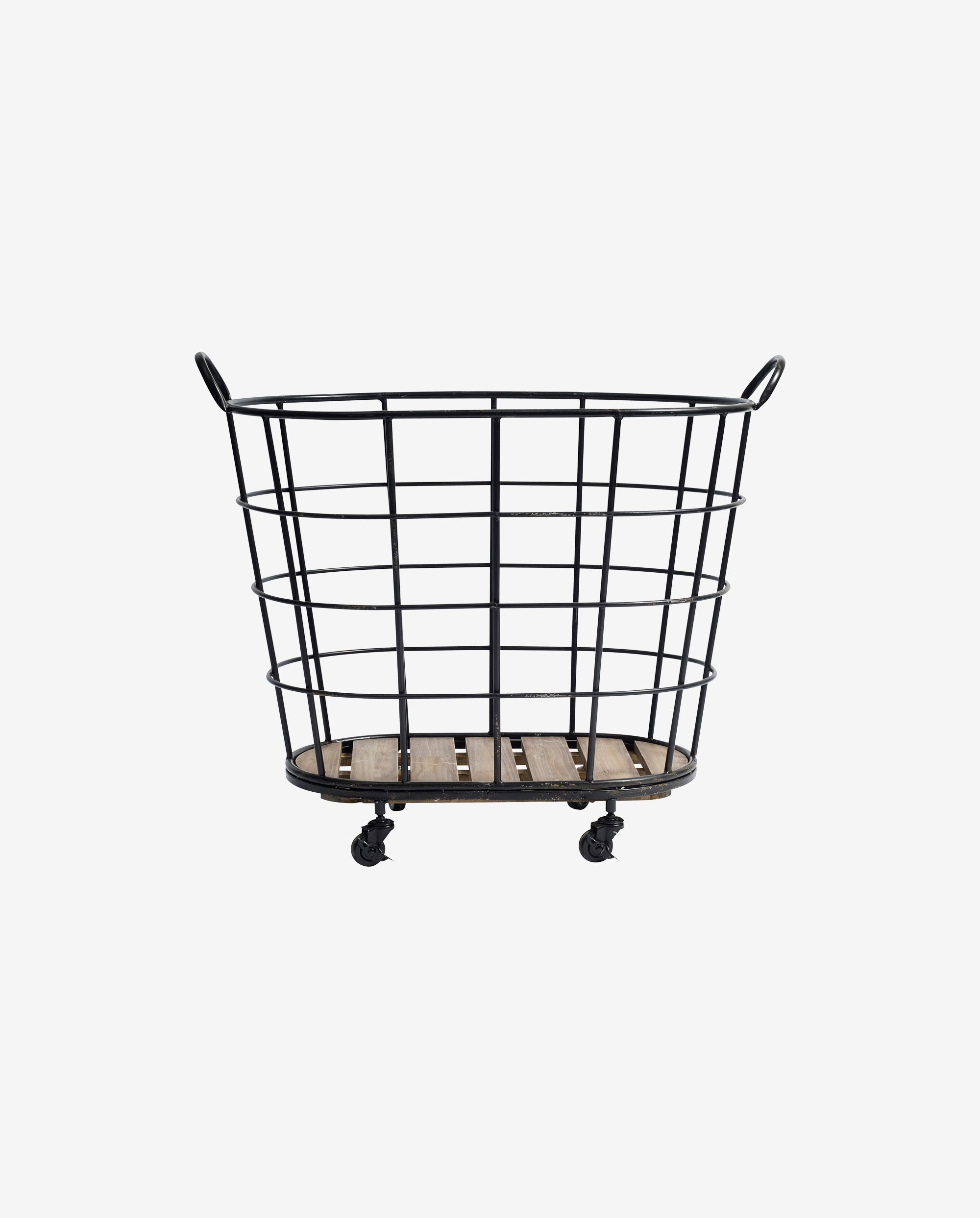 Downtown Basket On Wheels - Black, Nordal, förvaring