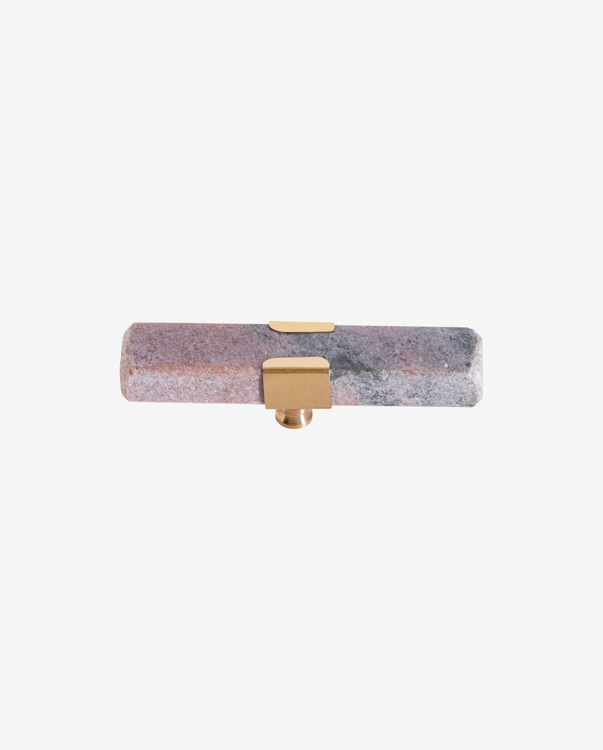 Knob/hook, Rose Marble Rectangle, Brass, Nordal, hängare & krokar