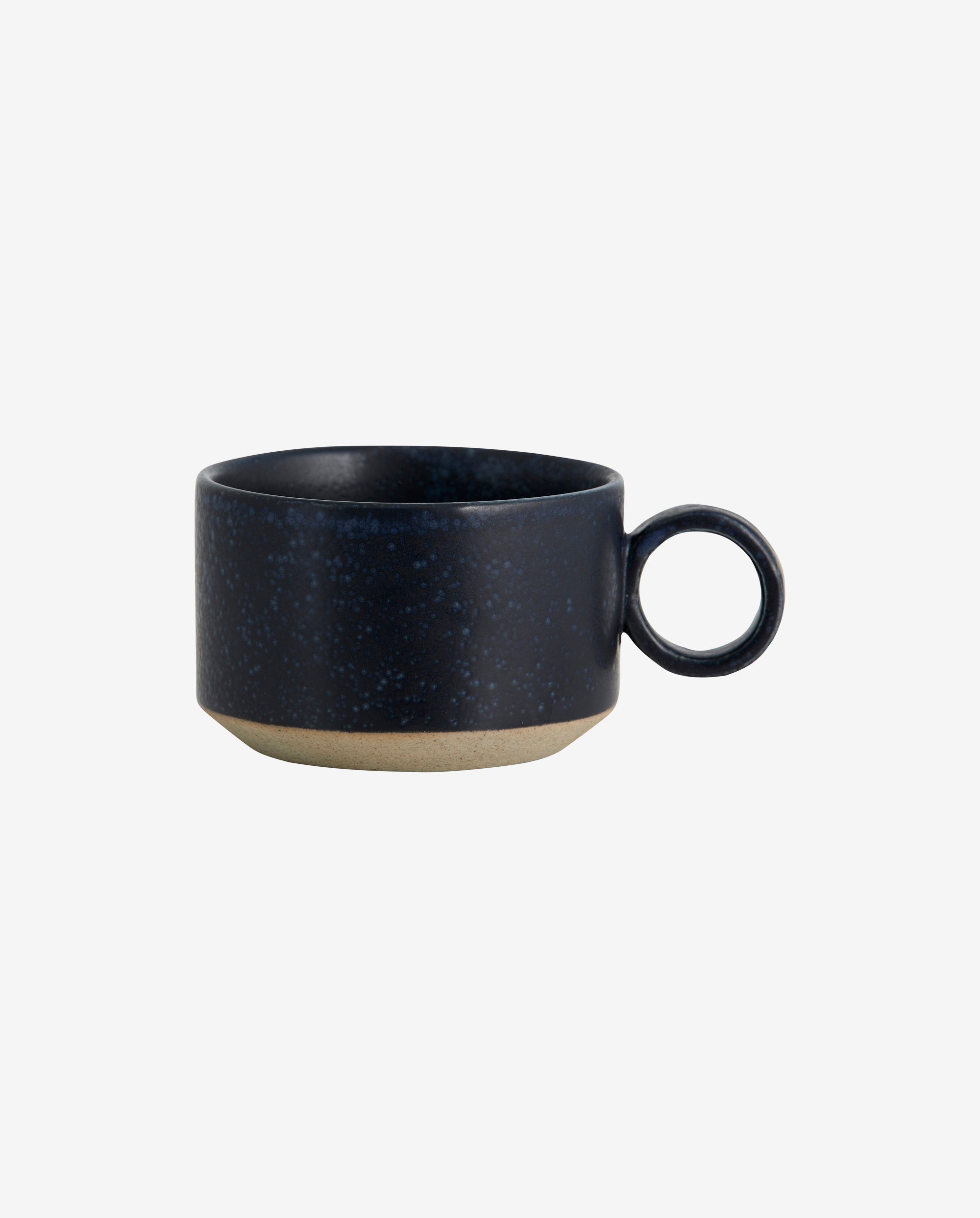 Grainy Tea Cup W. Handle, Dark Blue, Nordal, koppar och muggar