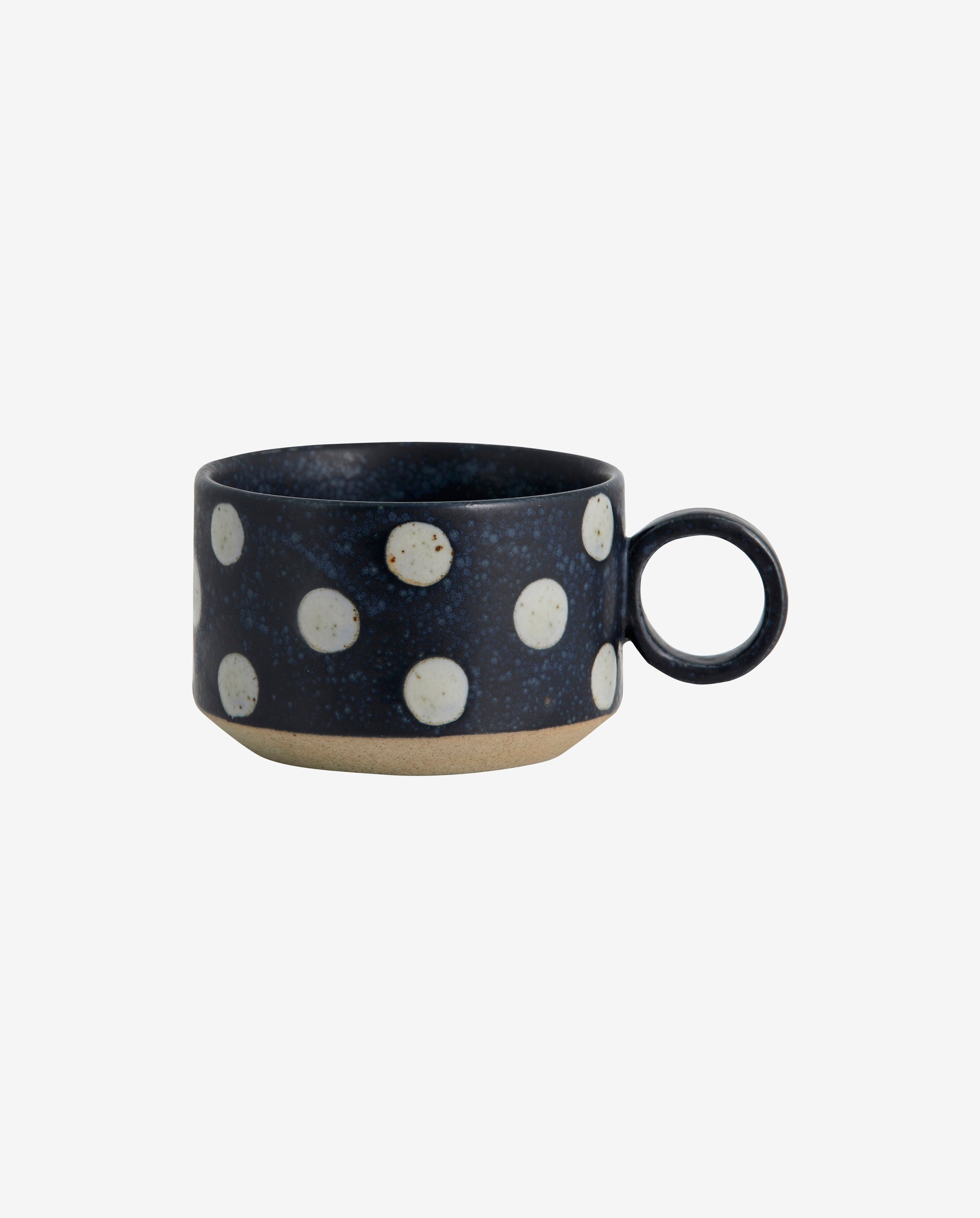 Grainy Tea Cup W. Handle, Dark Blue/sand, Nordal, koppar och muggar