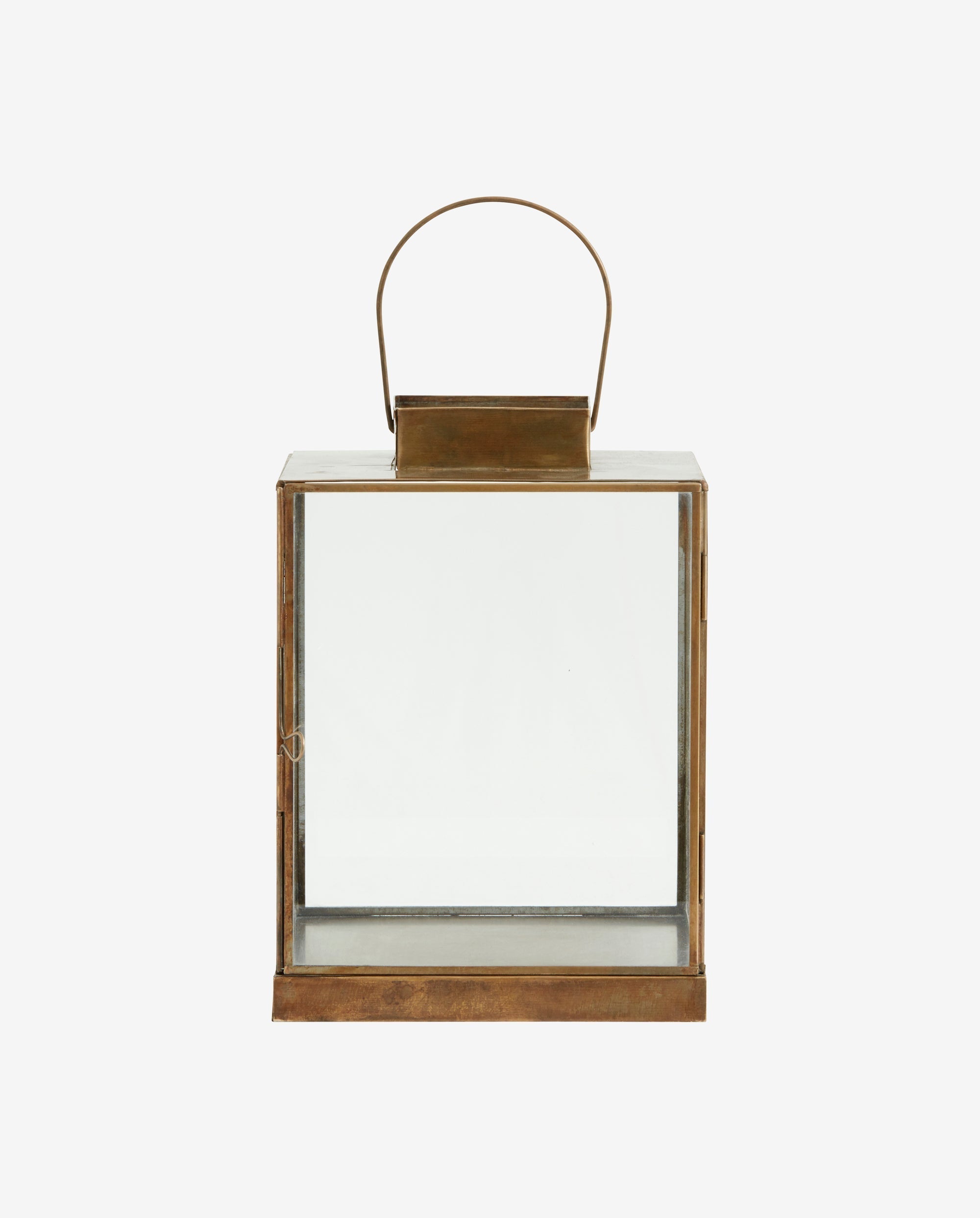 Antique Lantern W/flat Top, S - Golden Finish, Nordal, ljus & ljuslyktor