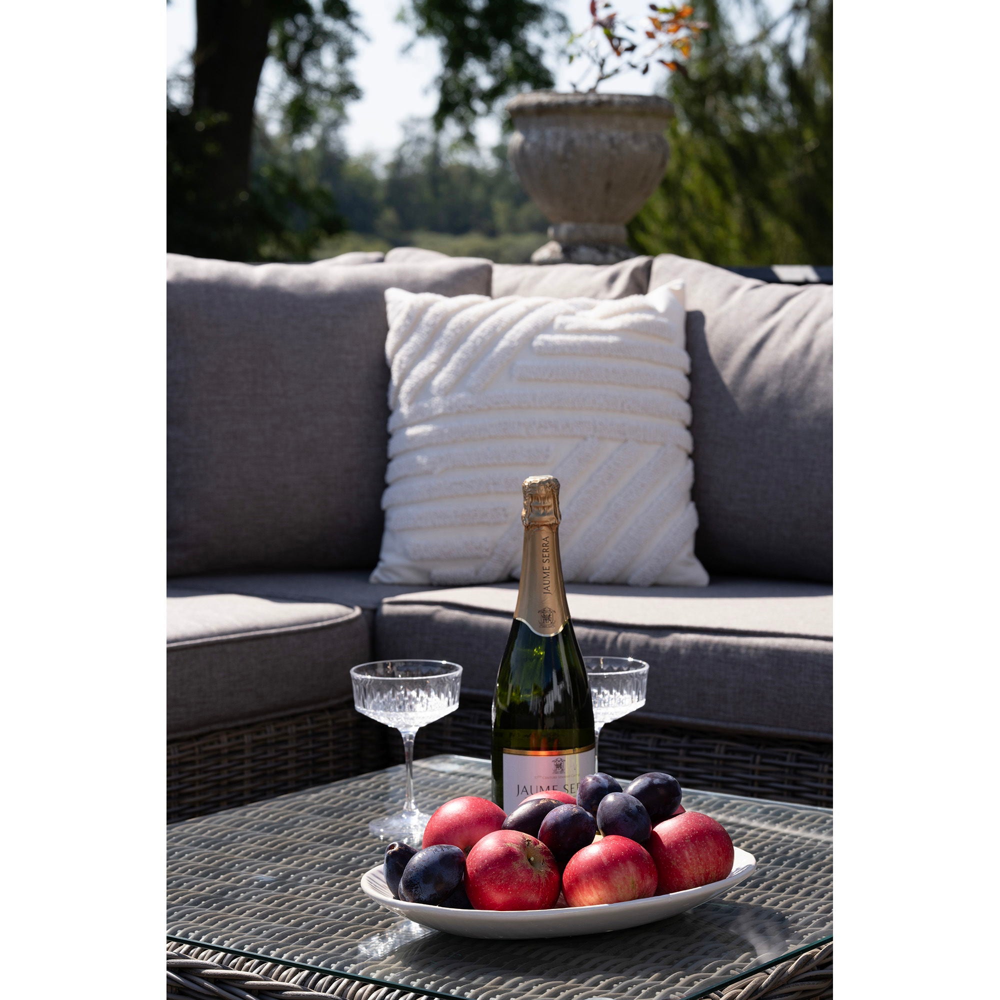 Calvi Lounge-set, kubu grå polyrattan