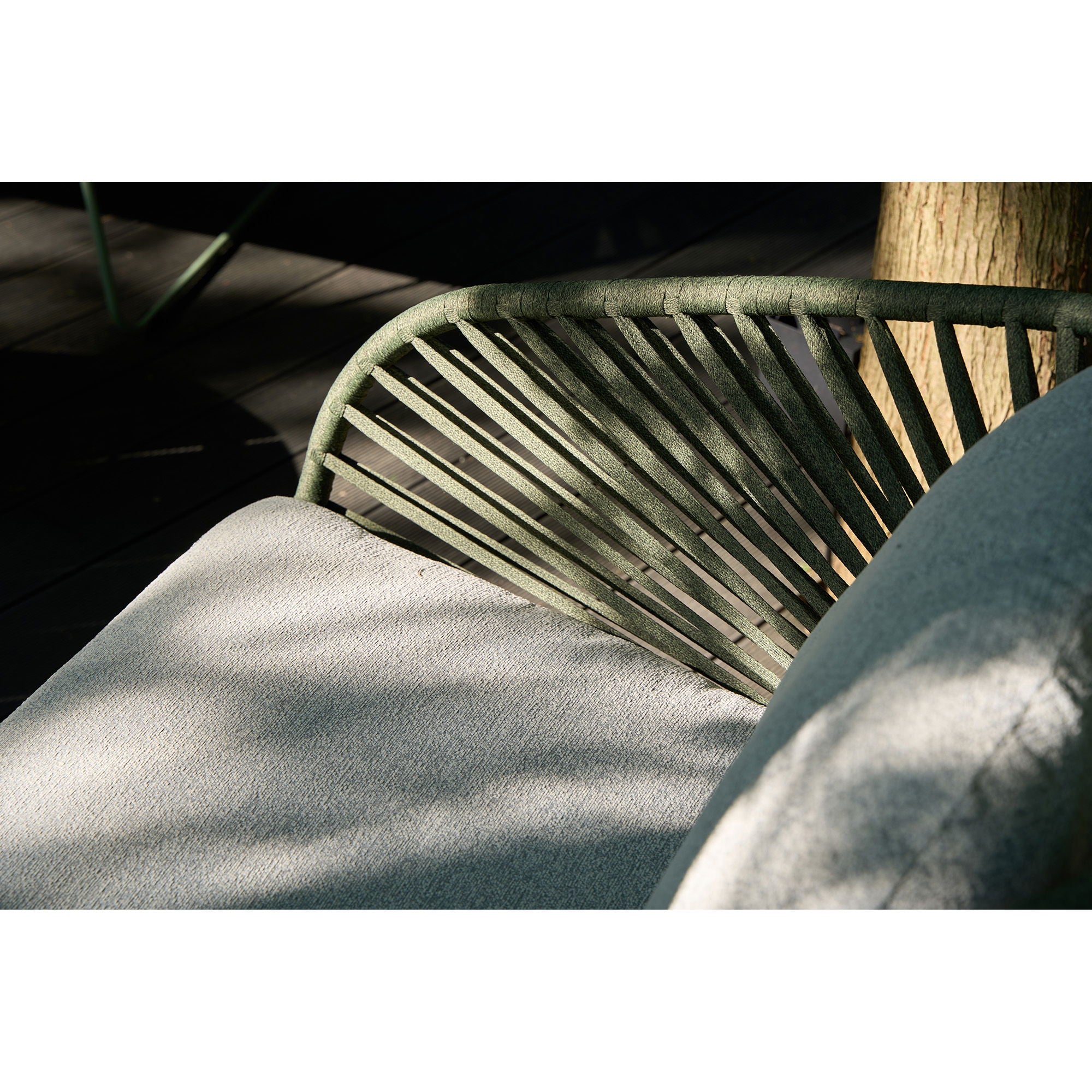 Novella Loungeset i stål, grå med gröna dynor