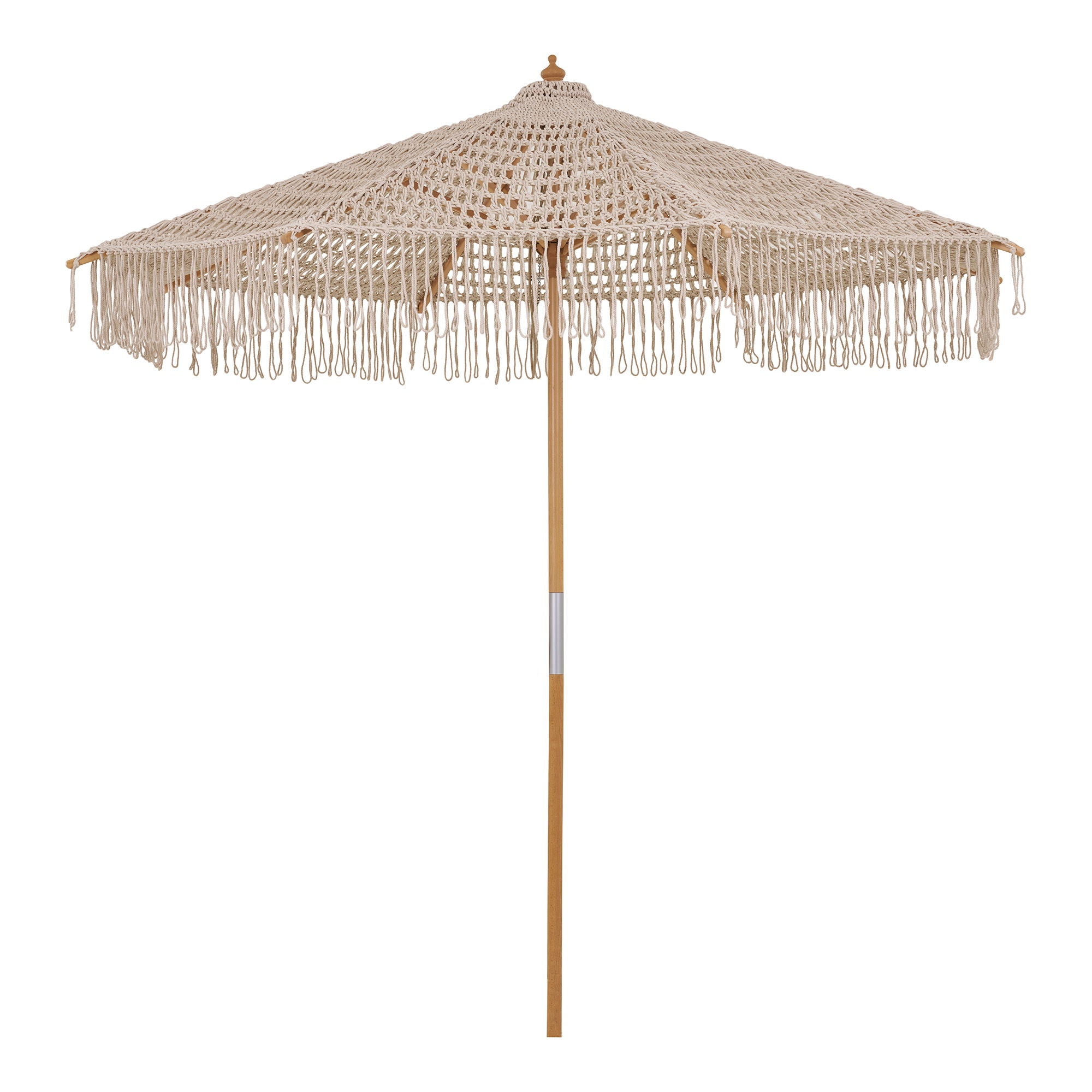 MARTOS Stickad parasoll, beige Ø250 cm