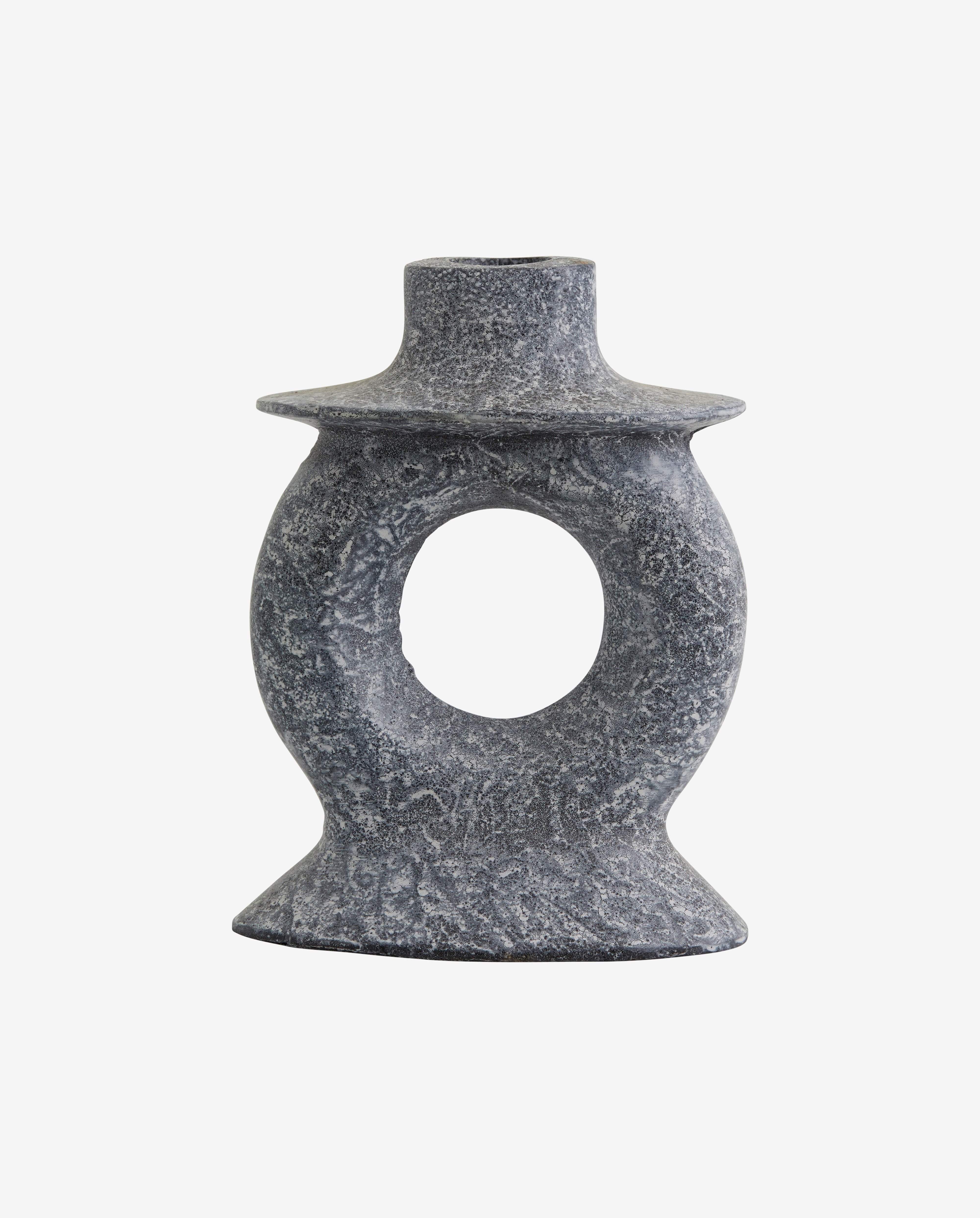 Egadi Candleholder, M, Grey Texture, Nordal, ljus & ljuslyktor