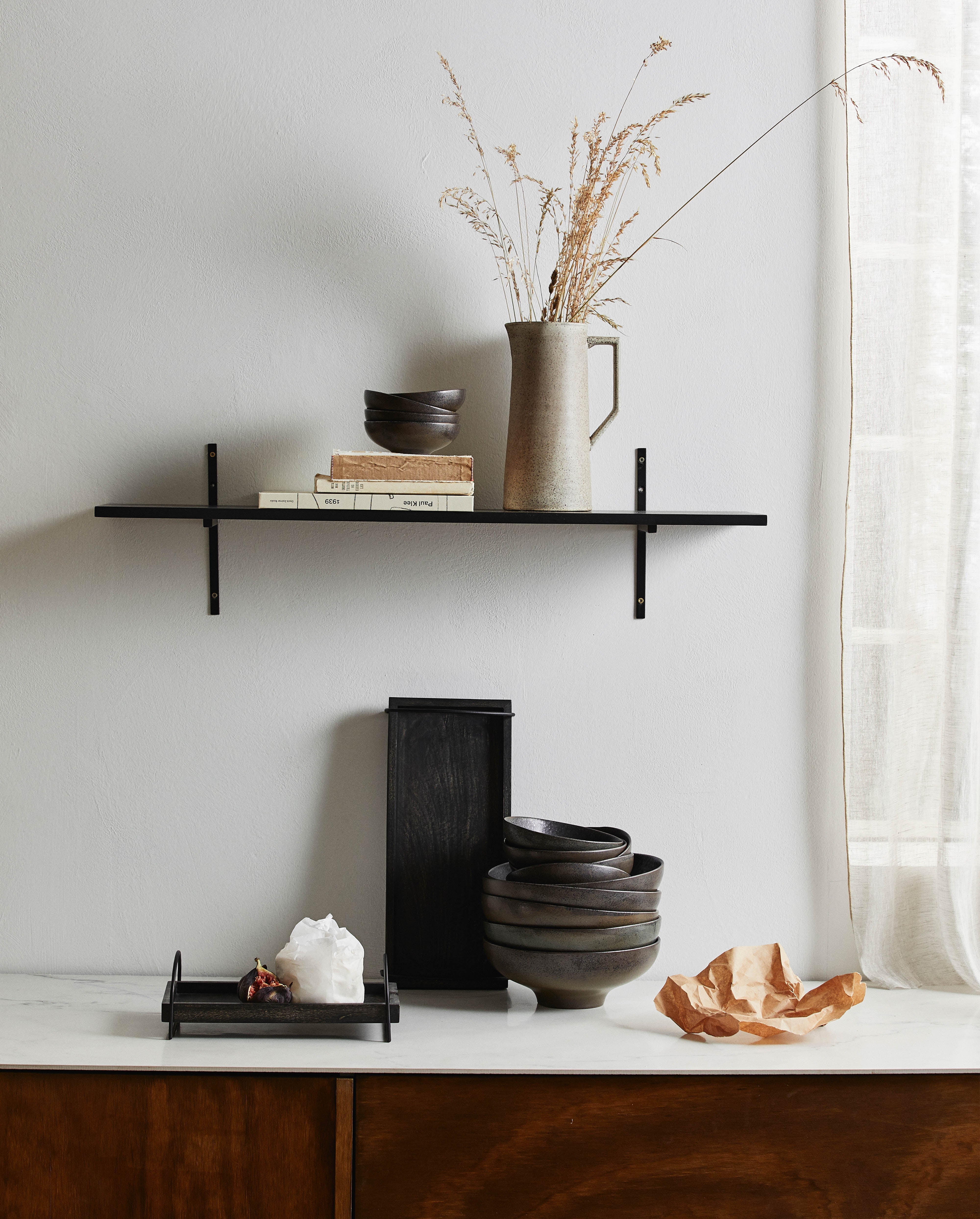 Romsoe Tray, L - Black, Nordal, servering och upplägg