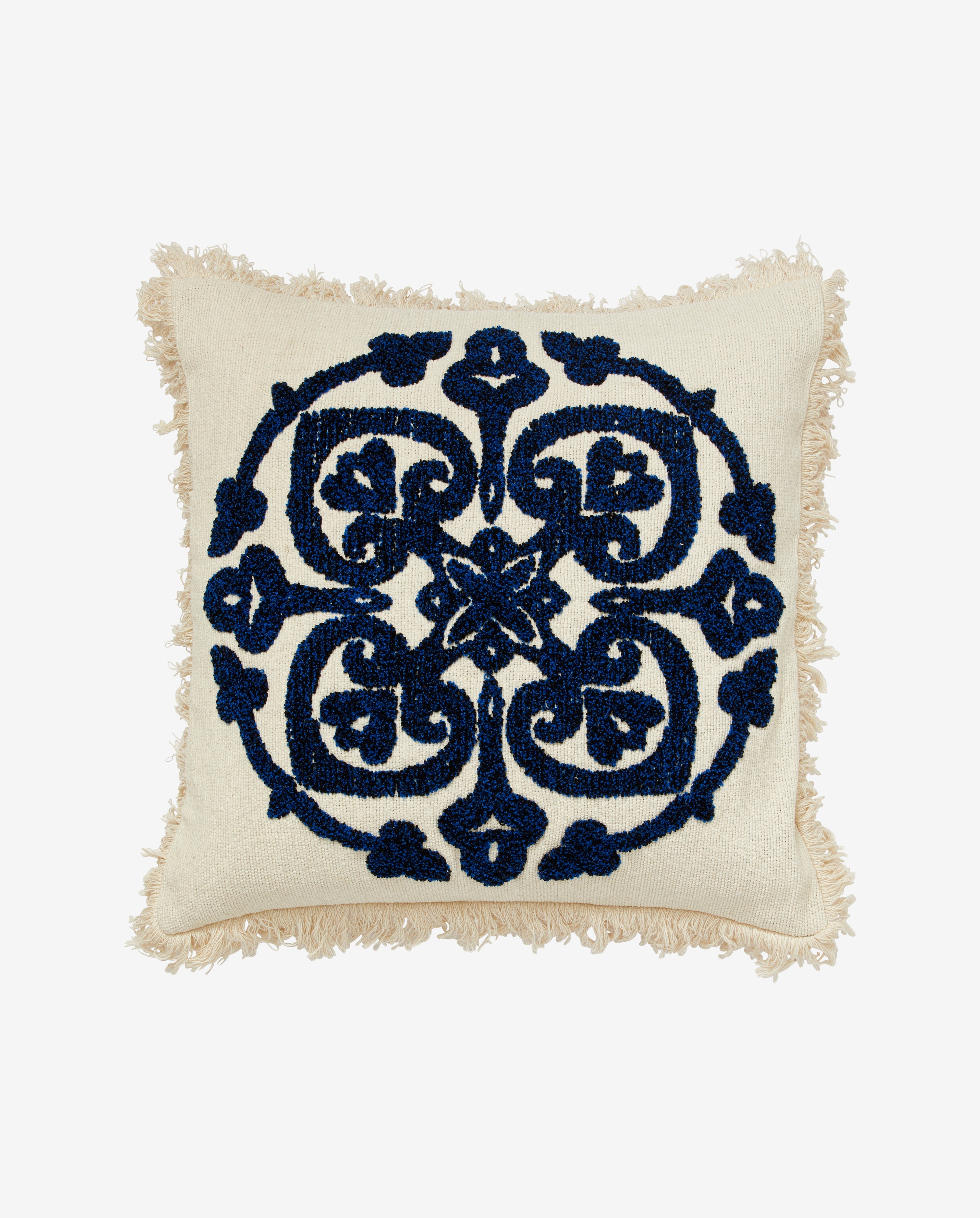 Ursa Cushion Cover - Off White/blue, Nordal, sovrums textilier