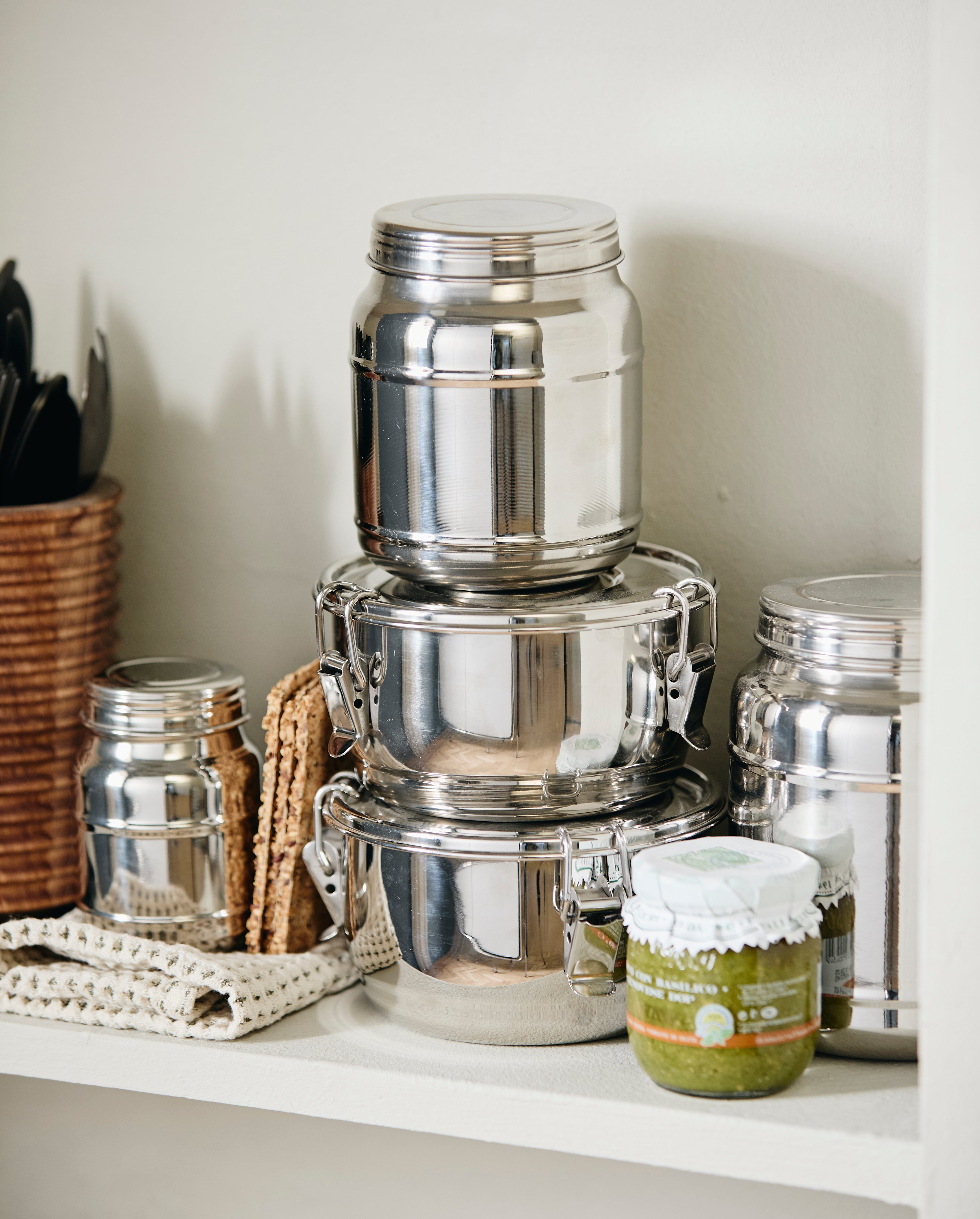 Cani Lunch Box, Round, Stainless Steel, Nordal, förvaring