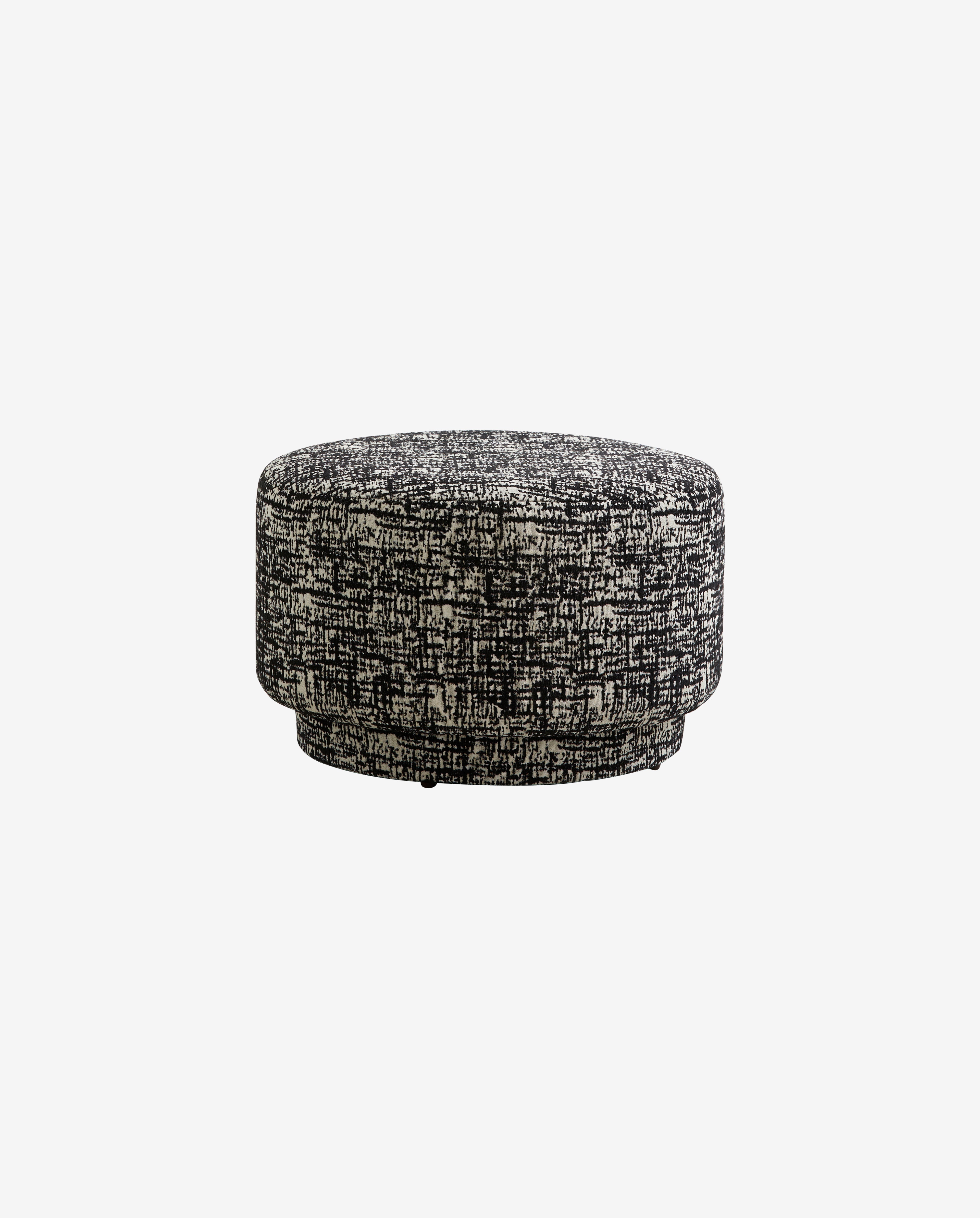 Bomu Pouf - Black/white, Nordal, bänkar & pallar