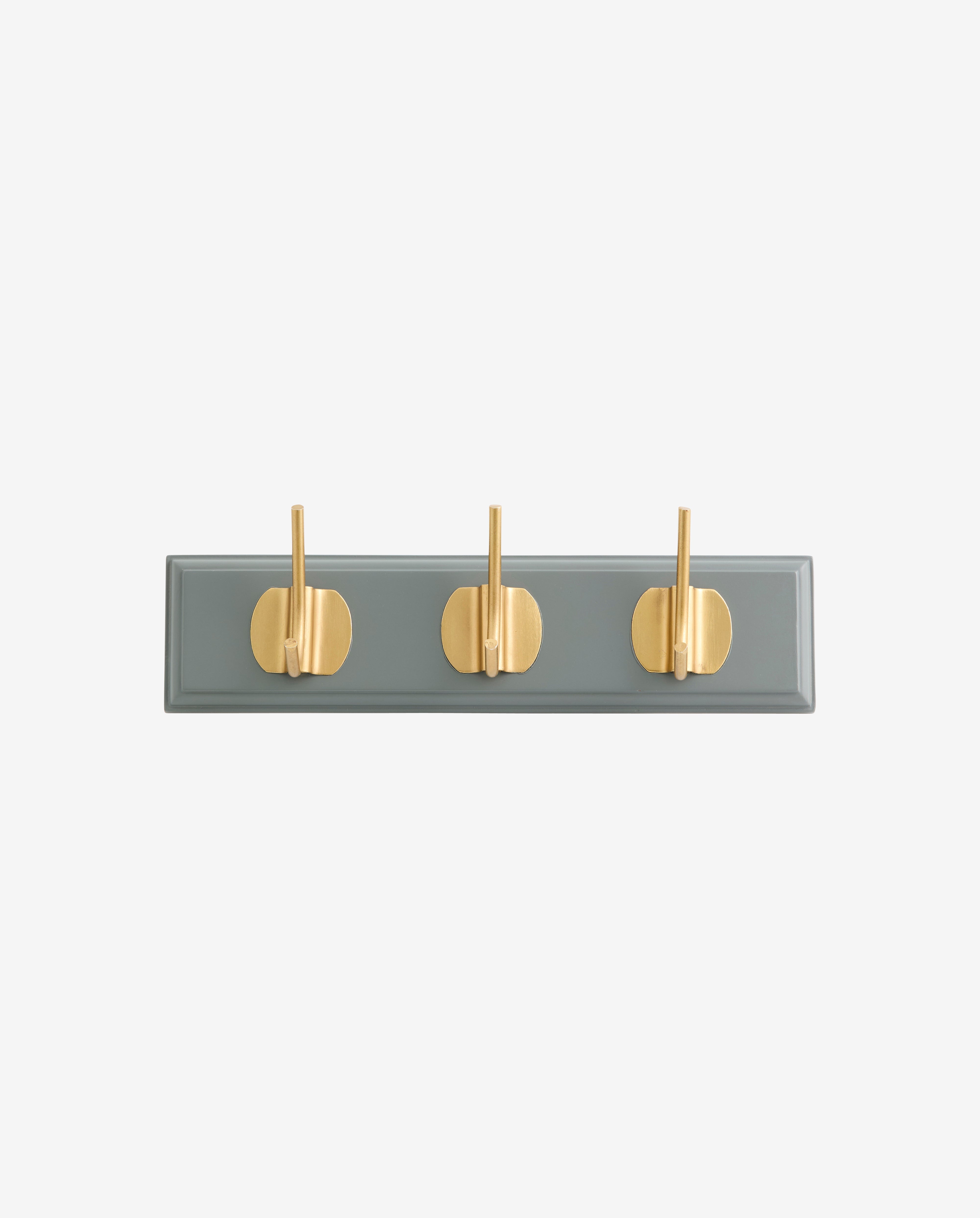 Edgy Coat Rack, 3 Hooks - Grey, Nordal, hängare & krokar