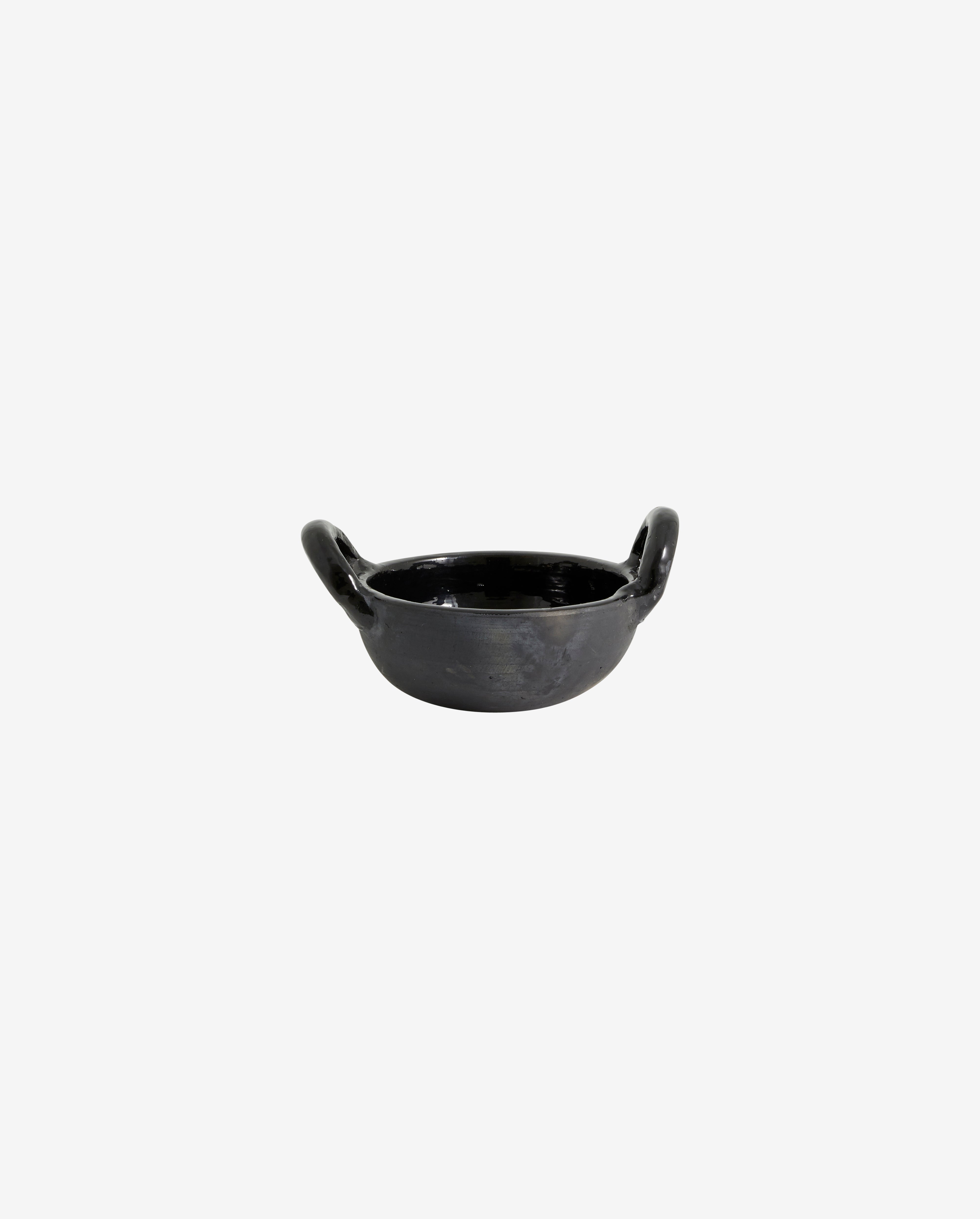 Juniper Bowl W. Handles, Terracotta - Black, Nordal, köksredskap
