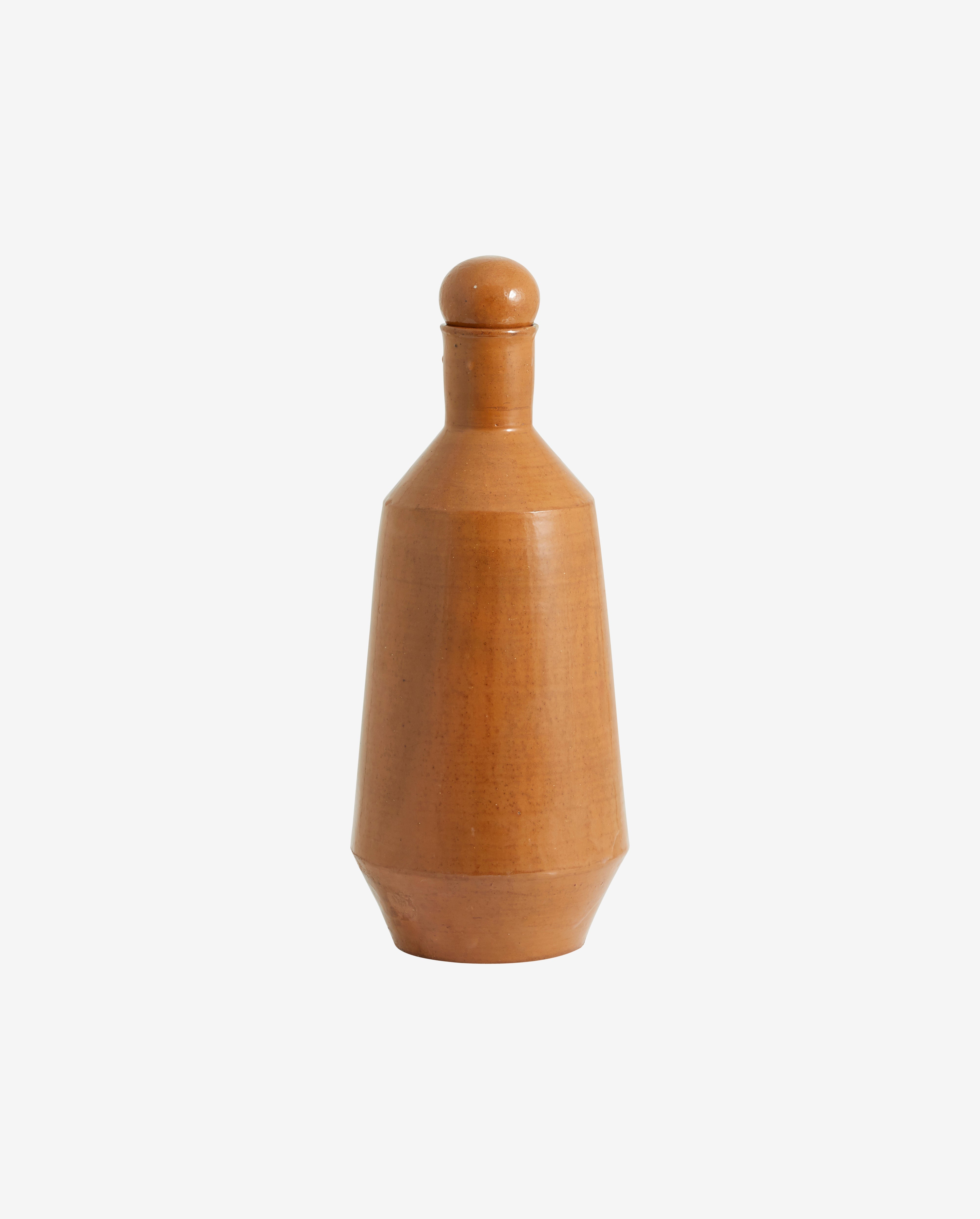 Juniper Bottle W. Lid - Terracotta - Brown, Nordal, kannor och karaff
